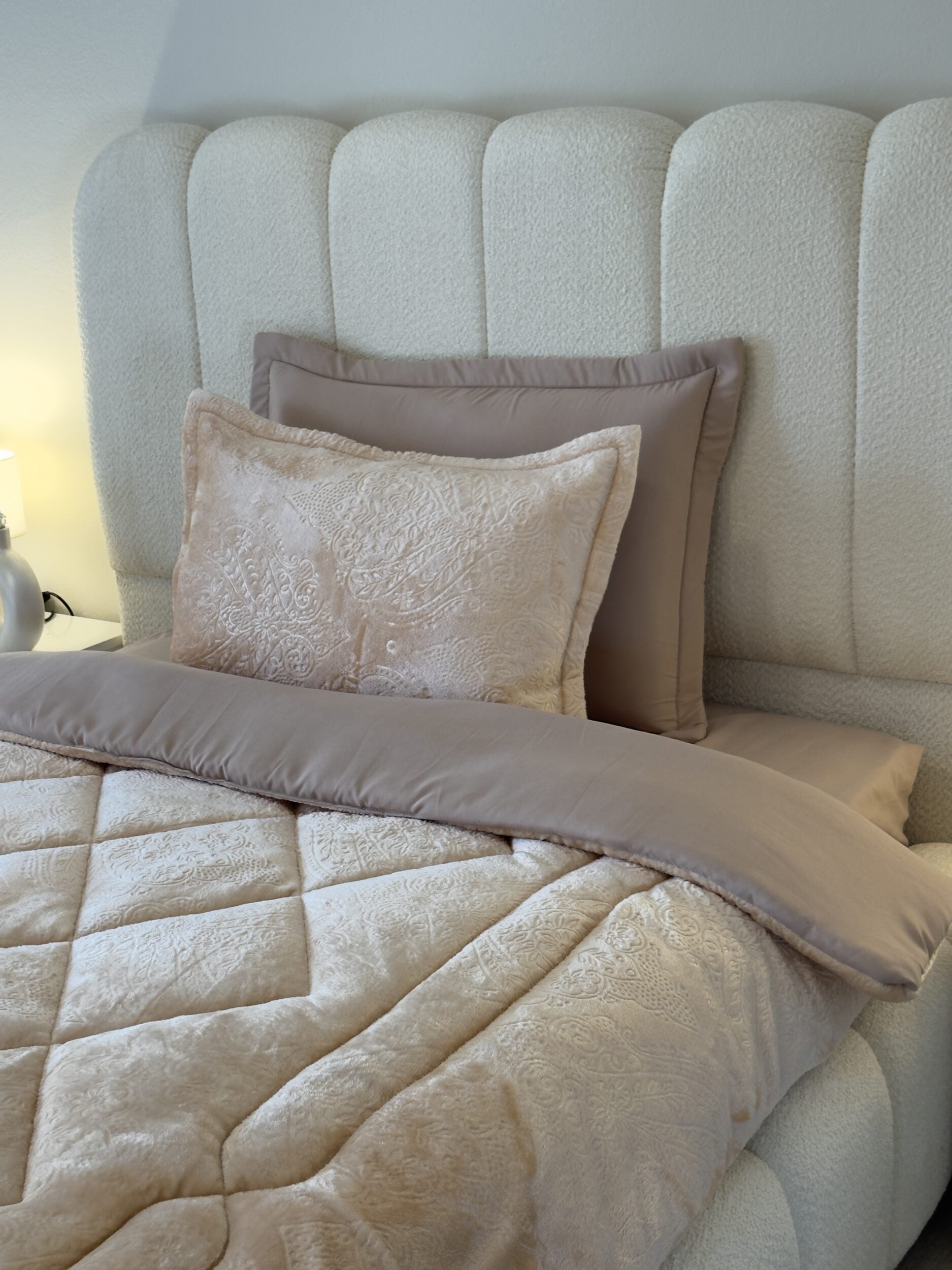 Couette en Polaire Beige (Place et demi)