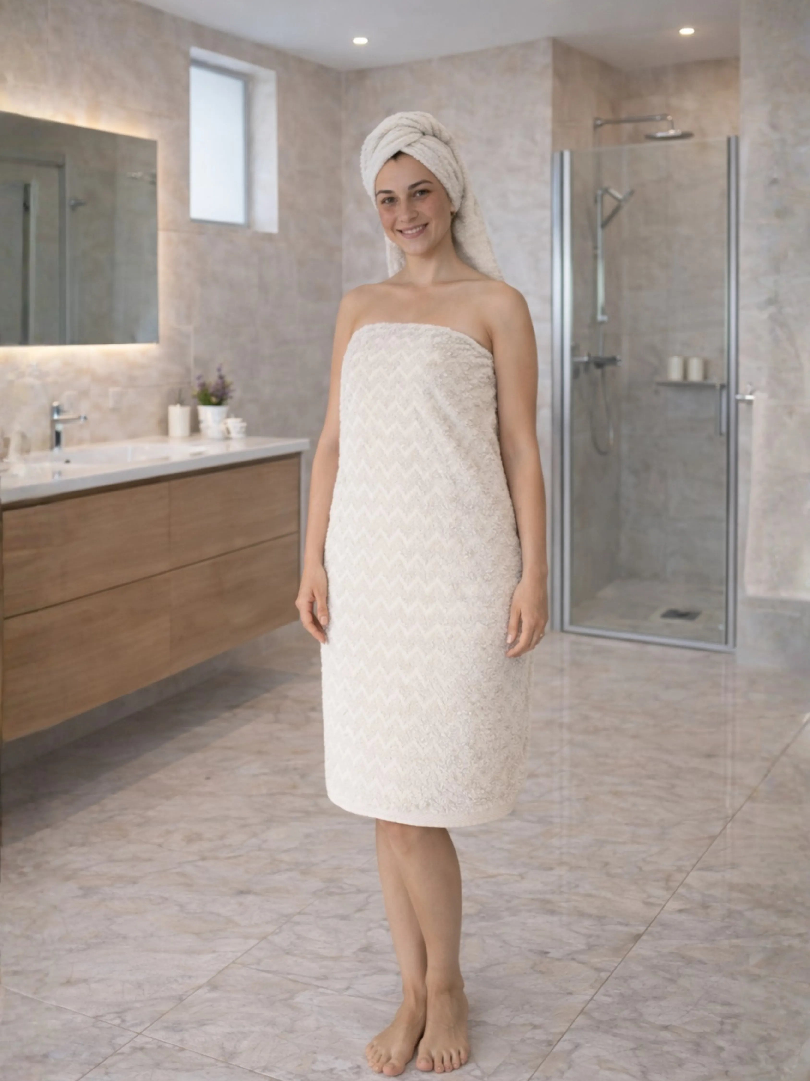 Lot de Serviettes de Douche (2 pièces)