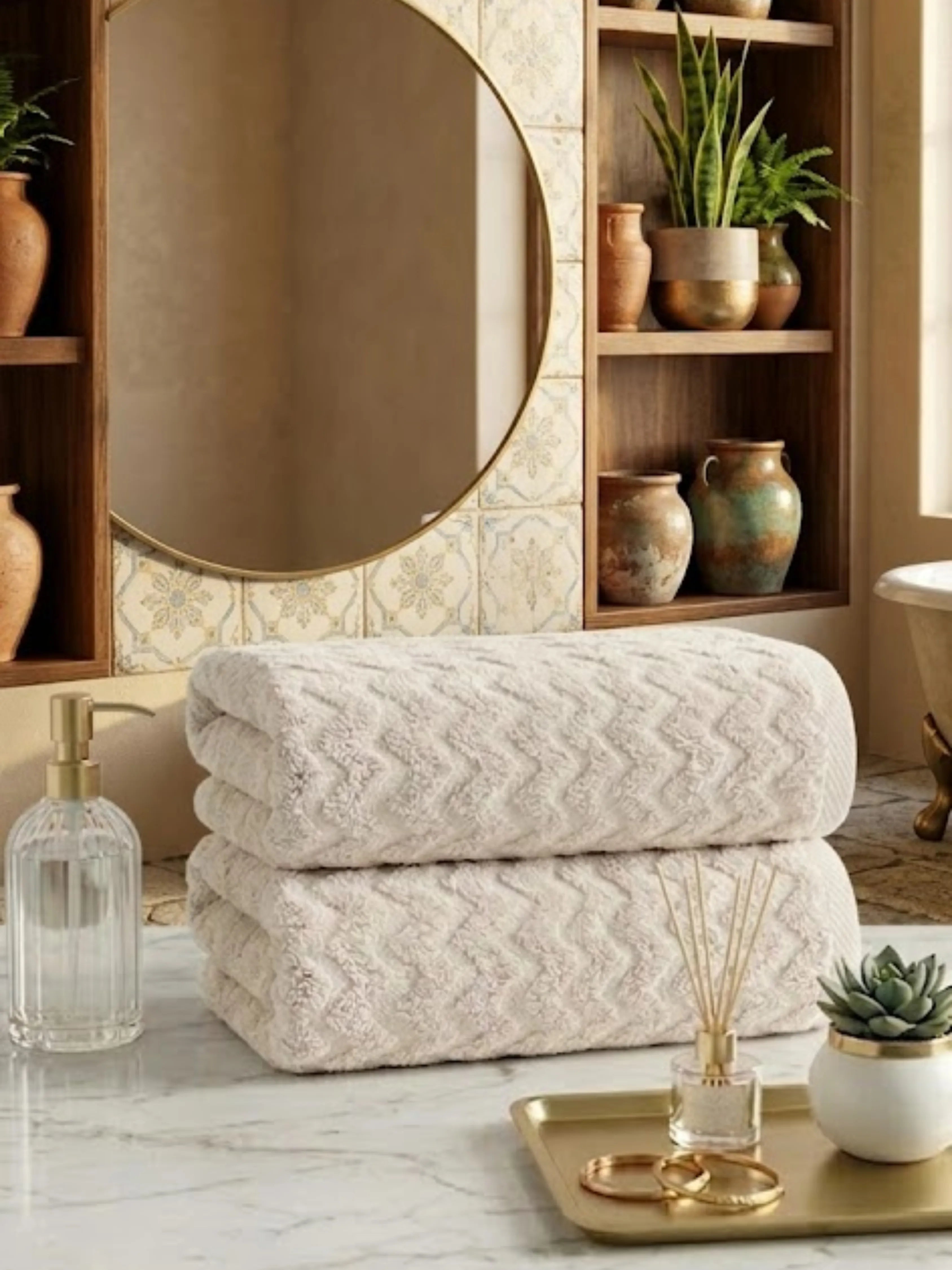 Lot de Serviettes de Douche (2 pièces)