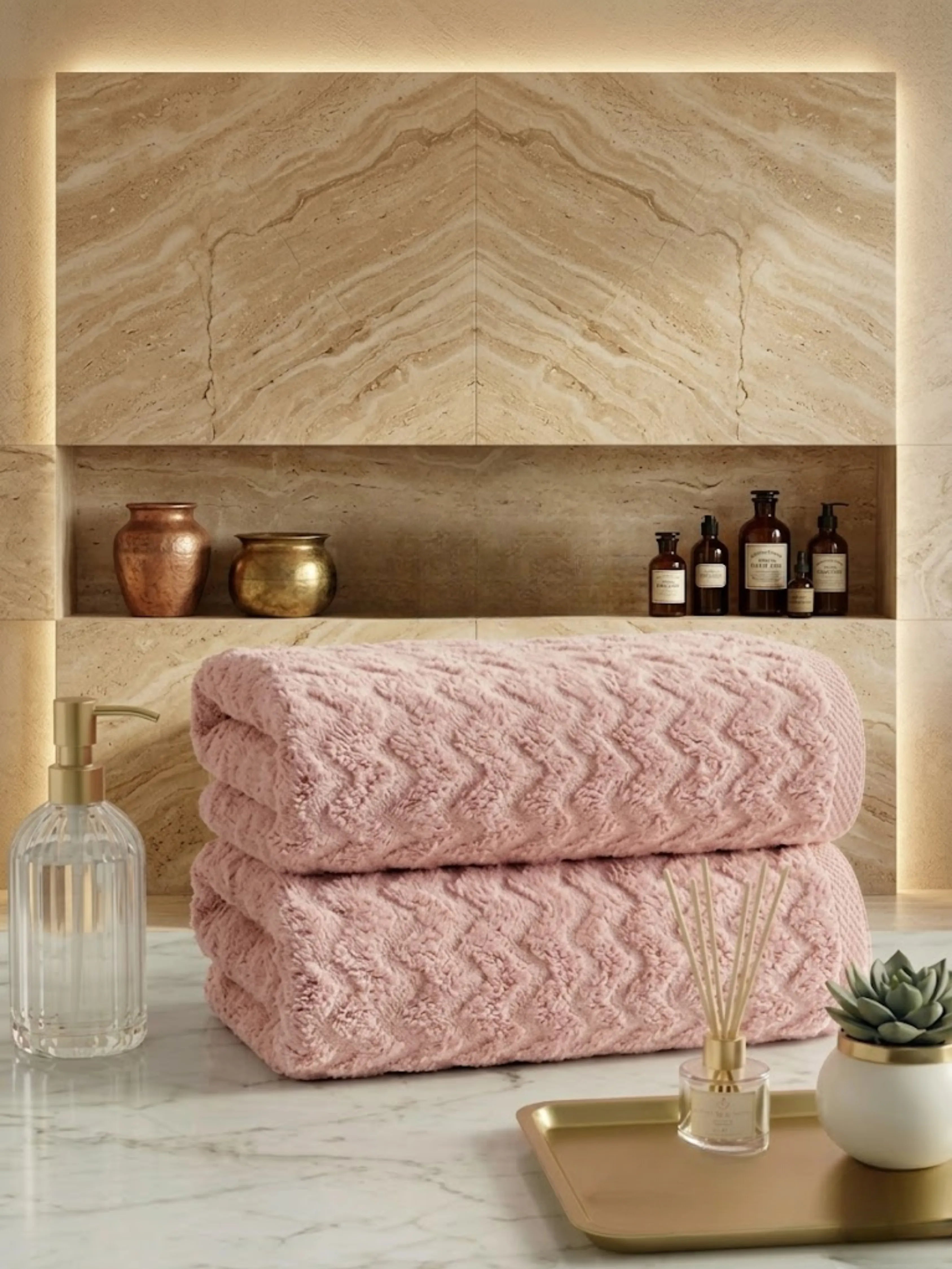 Lot de Serviettes de Douche (2 pièces)