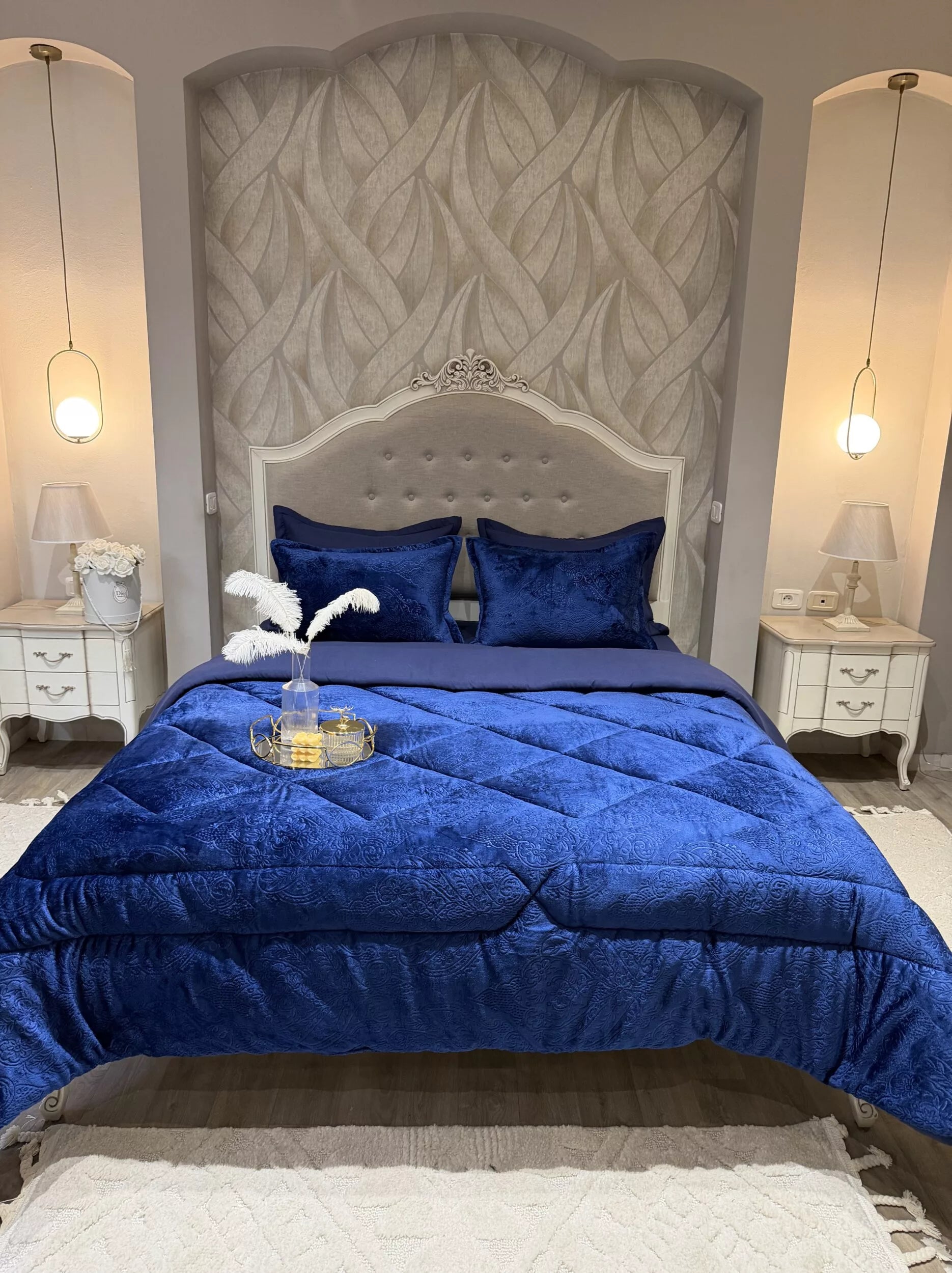 Couette en Polaire Bleu Marine (2 places)