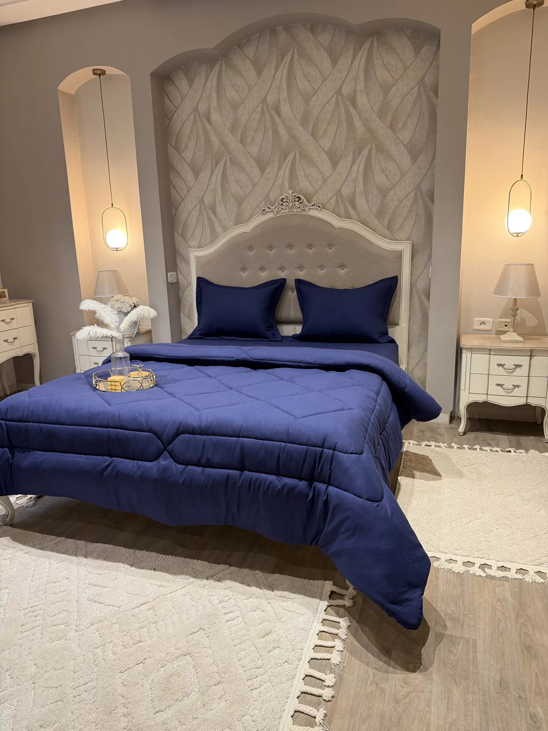 Couette en Polaire Bleu Marine (2 places)