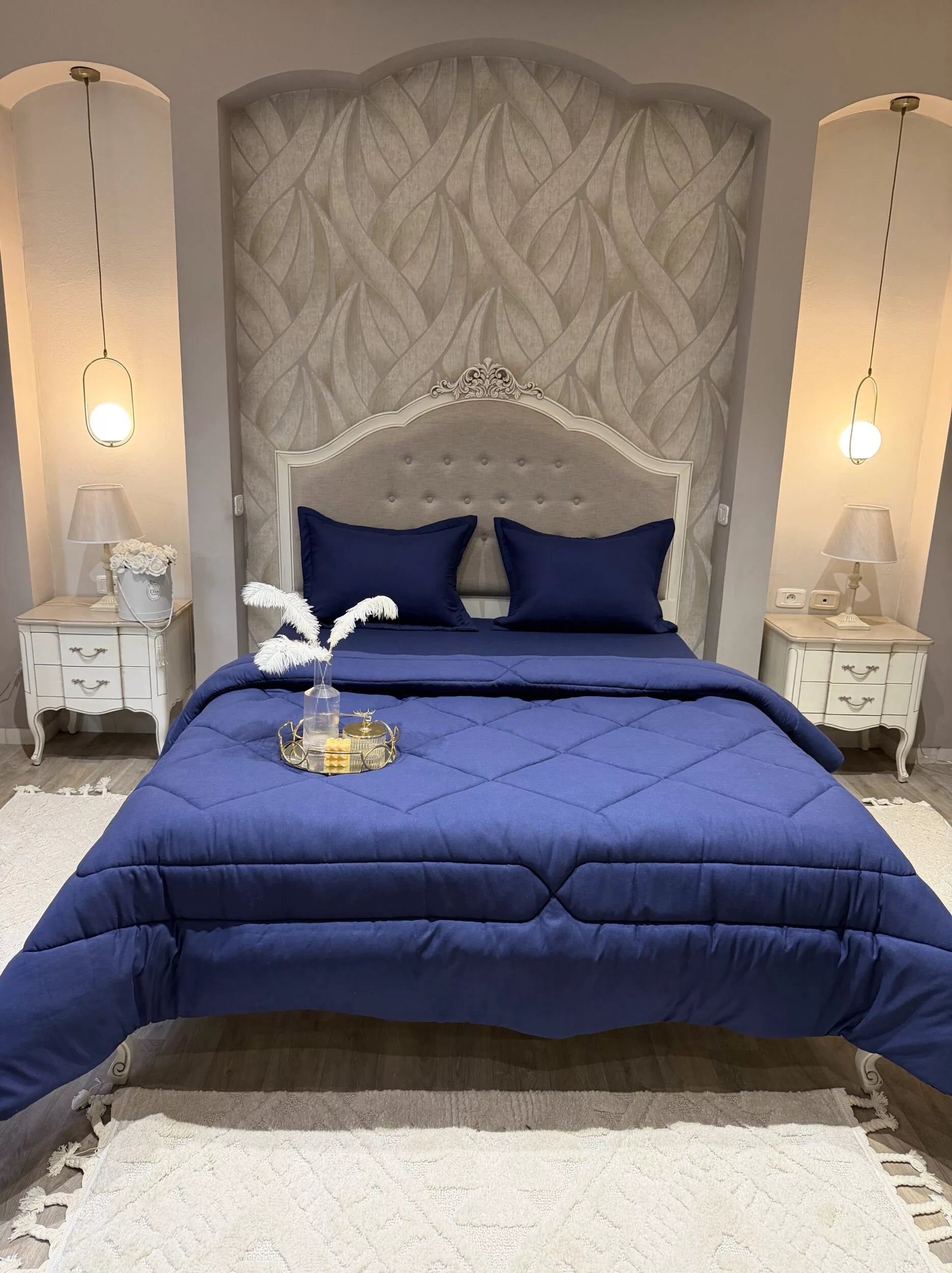 Couette en Polaire Bleu Marine (2 places)