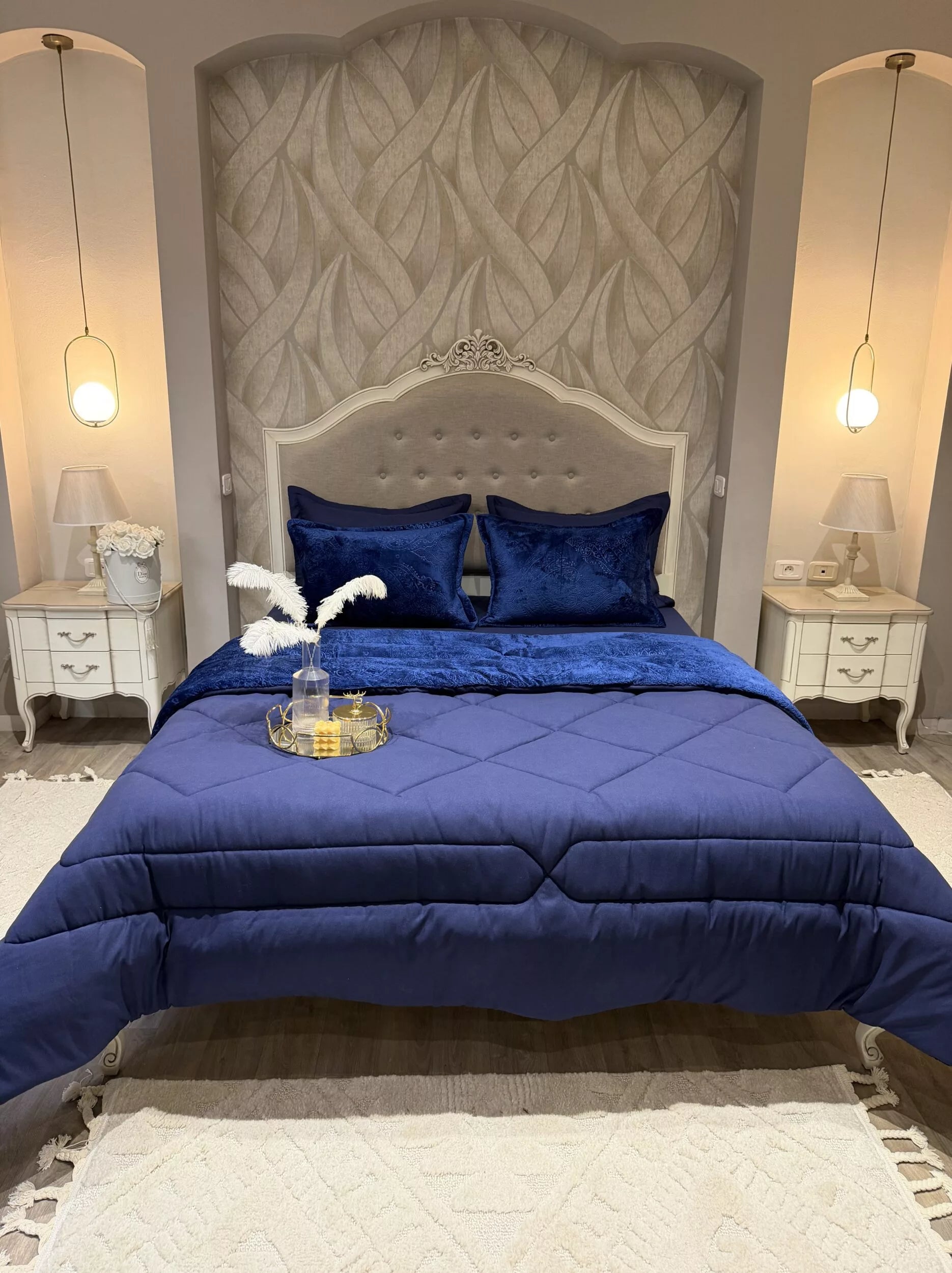 Couette en Polaire Bleu Marine (2 places)