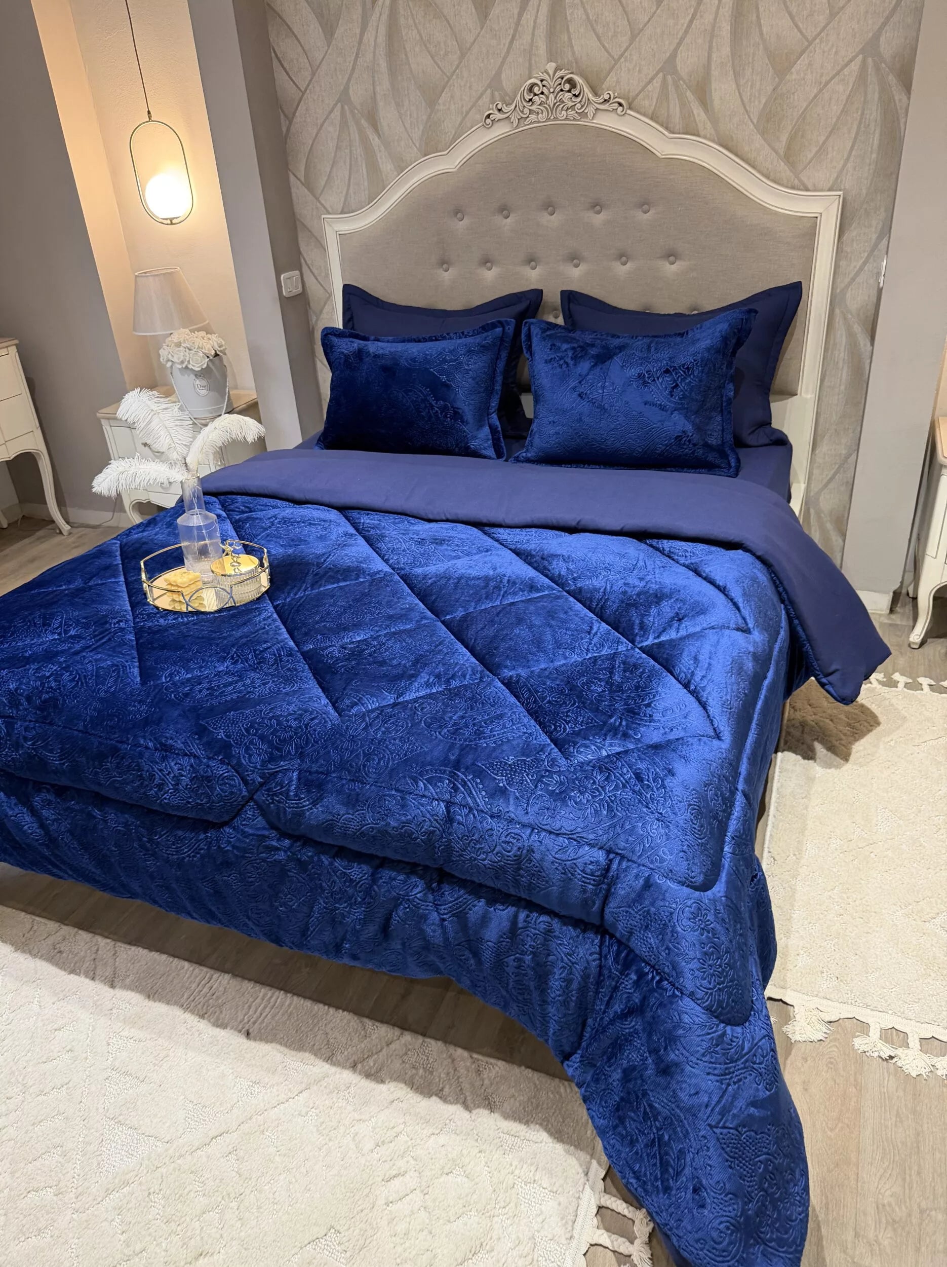 Couette en Polaire Bleu Marine (2 places)