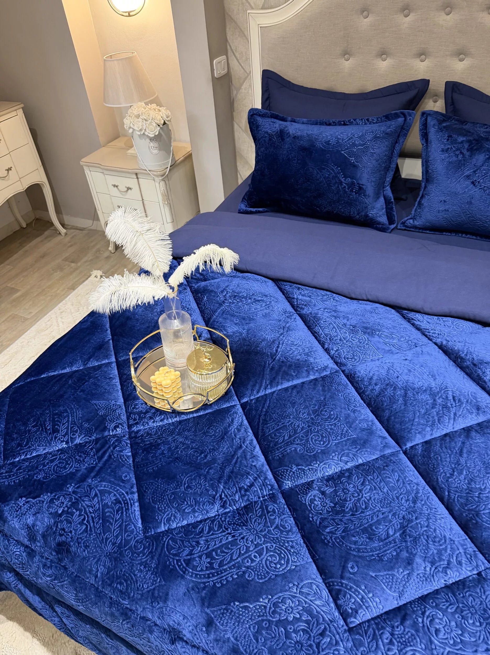 Couette en Polaire Bleu Marine (2 places)