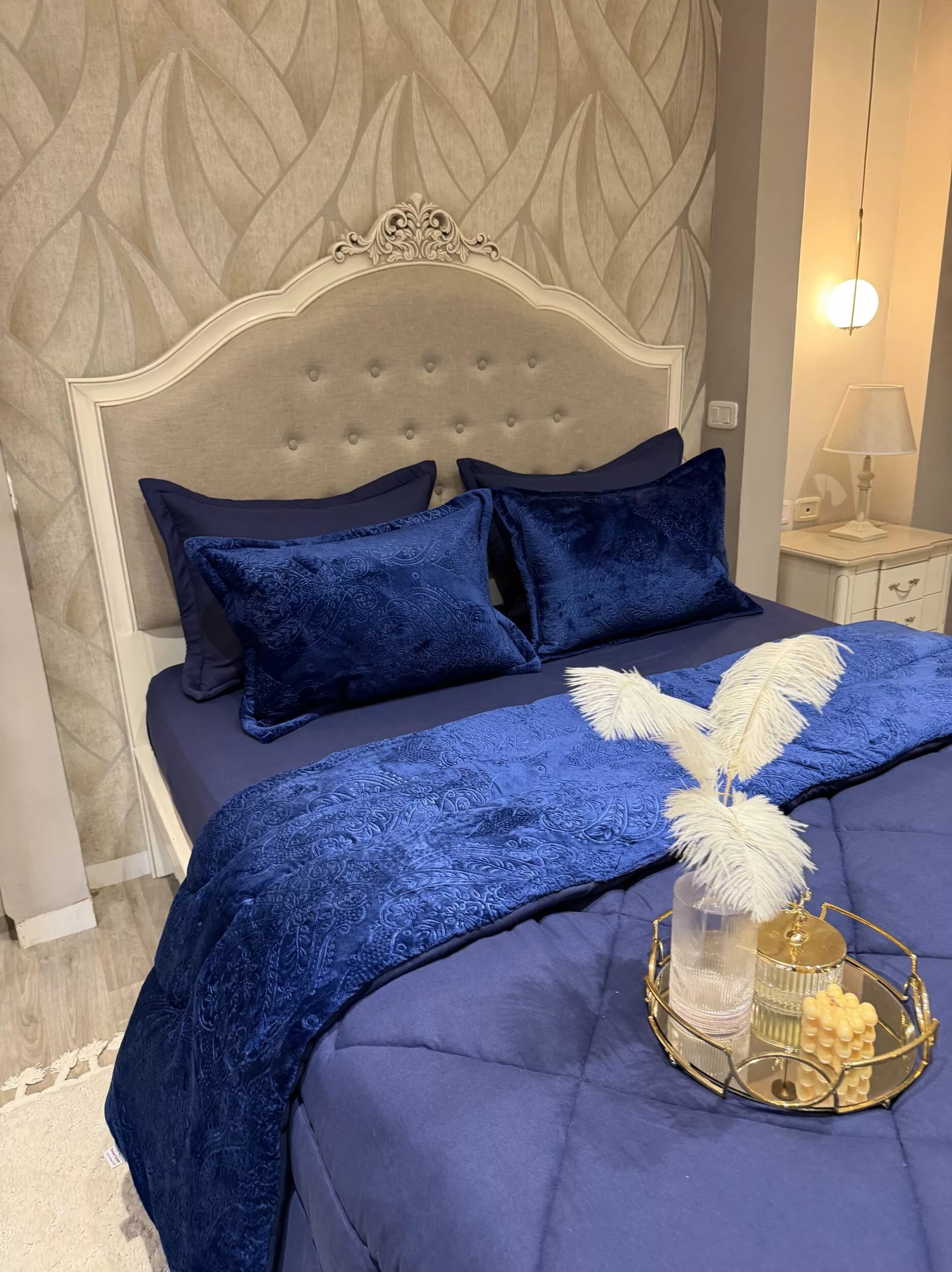 Couette en Polaire Bleu Marine (2 places)