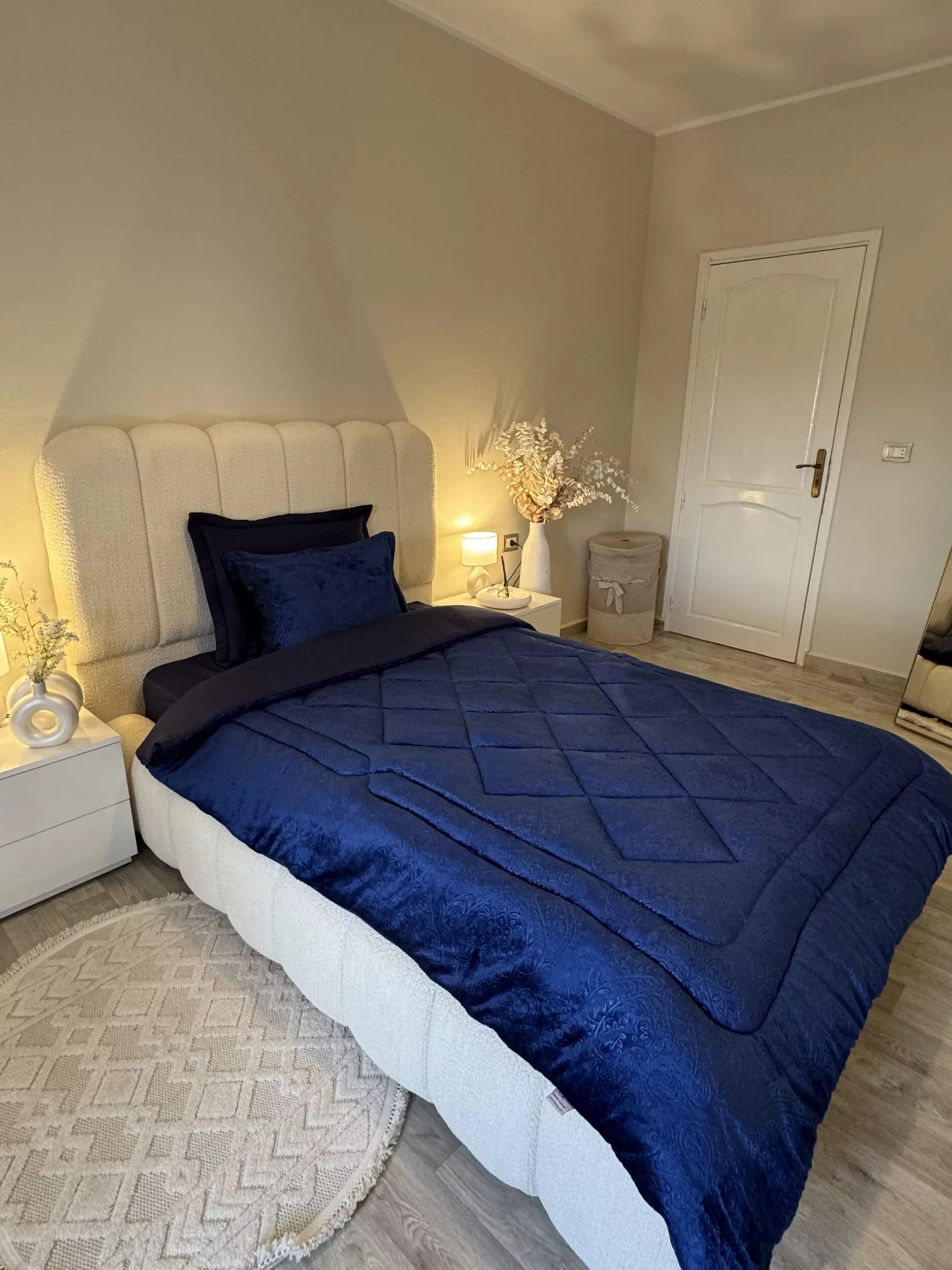 Couette en Polaire Bleu Marine (Place et demi)