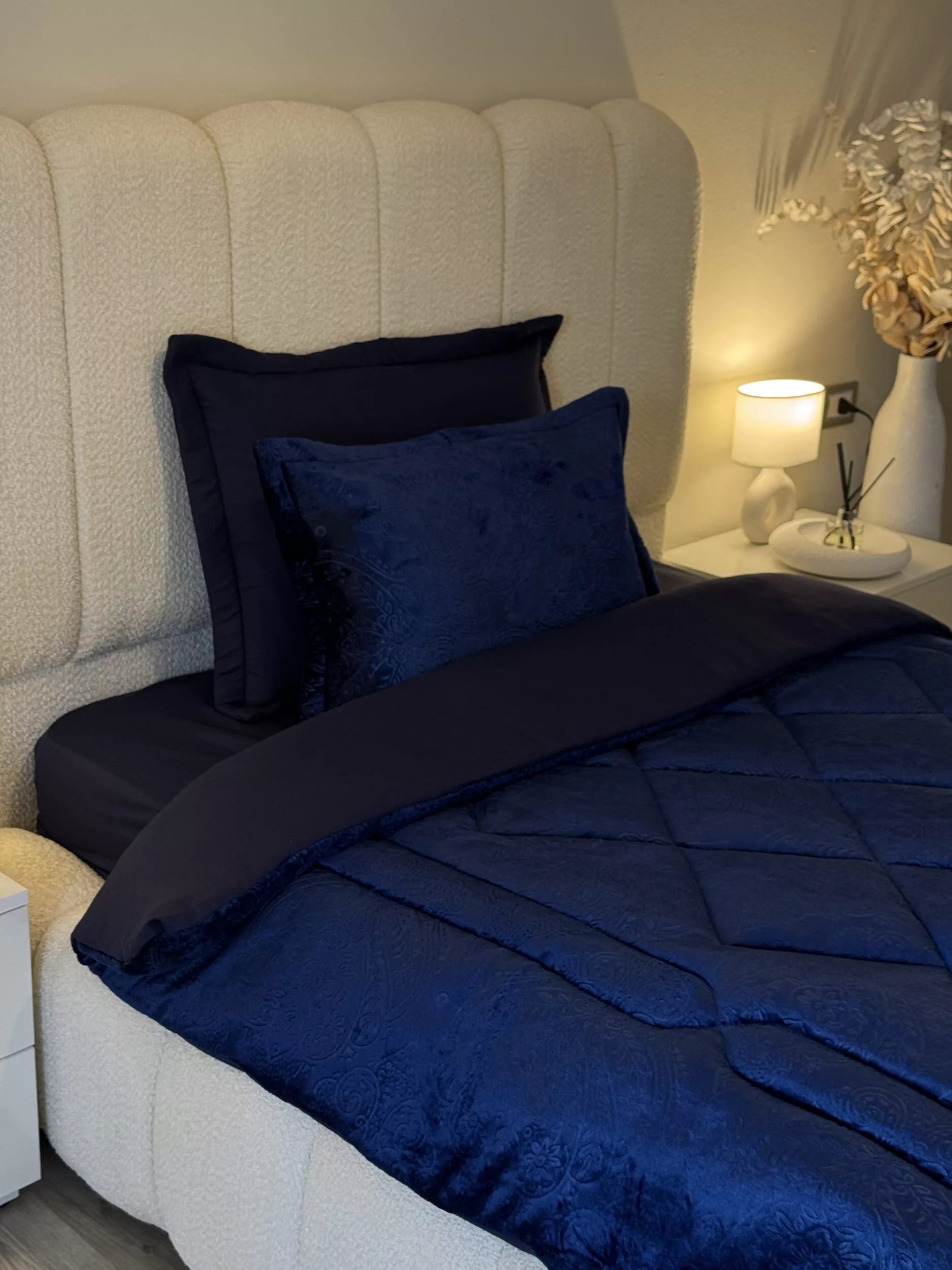 Couette en Polaire Bleu Marine (Place et demi)