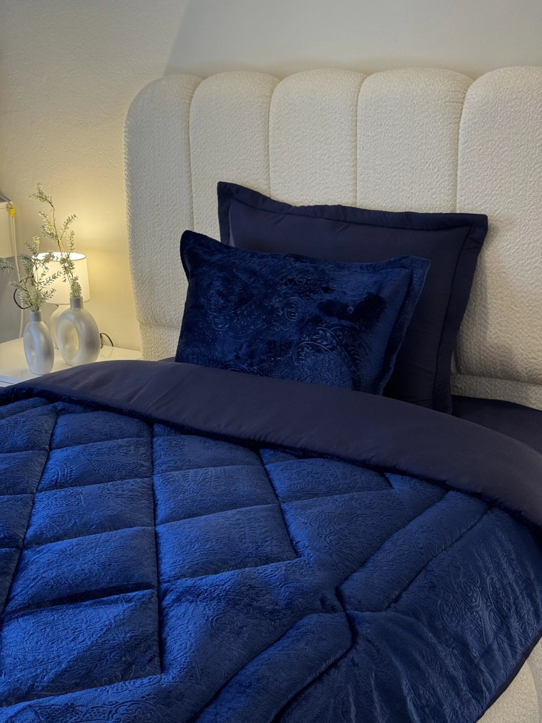 Couette en Polaire Bleu Marine (Place et demi)