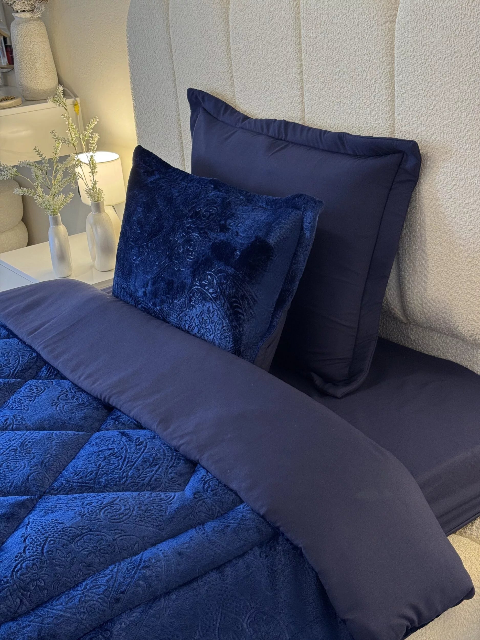Couette en Polaire Bleu Marine (Place et demi)