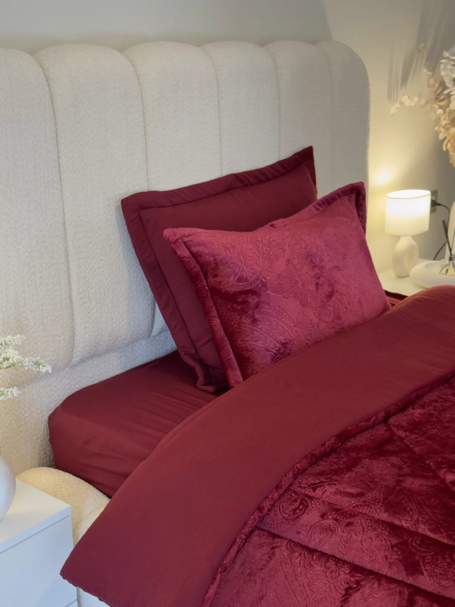 Couette en Polaire Bordeaux (Place et demi)