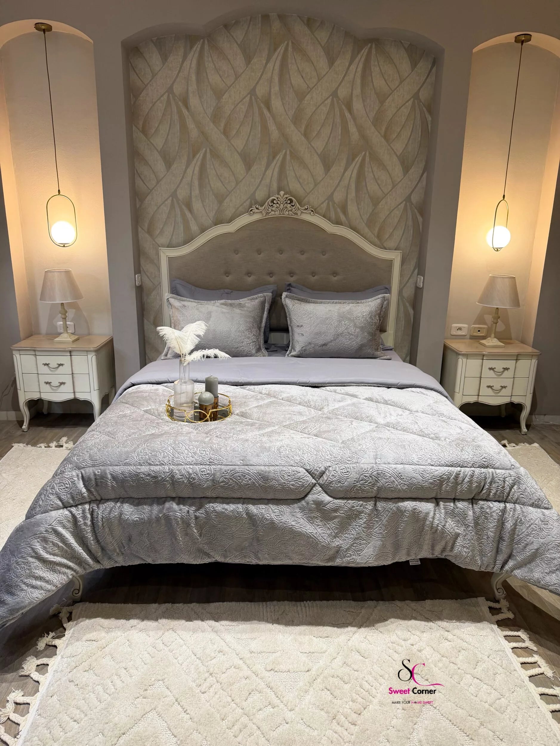 Couette en Polaire Gris (2 places)