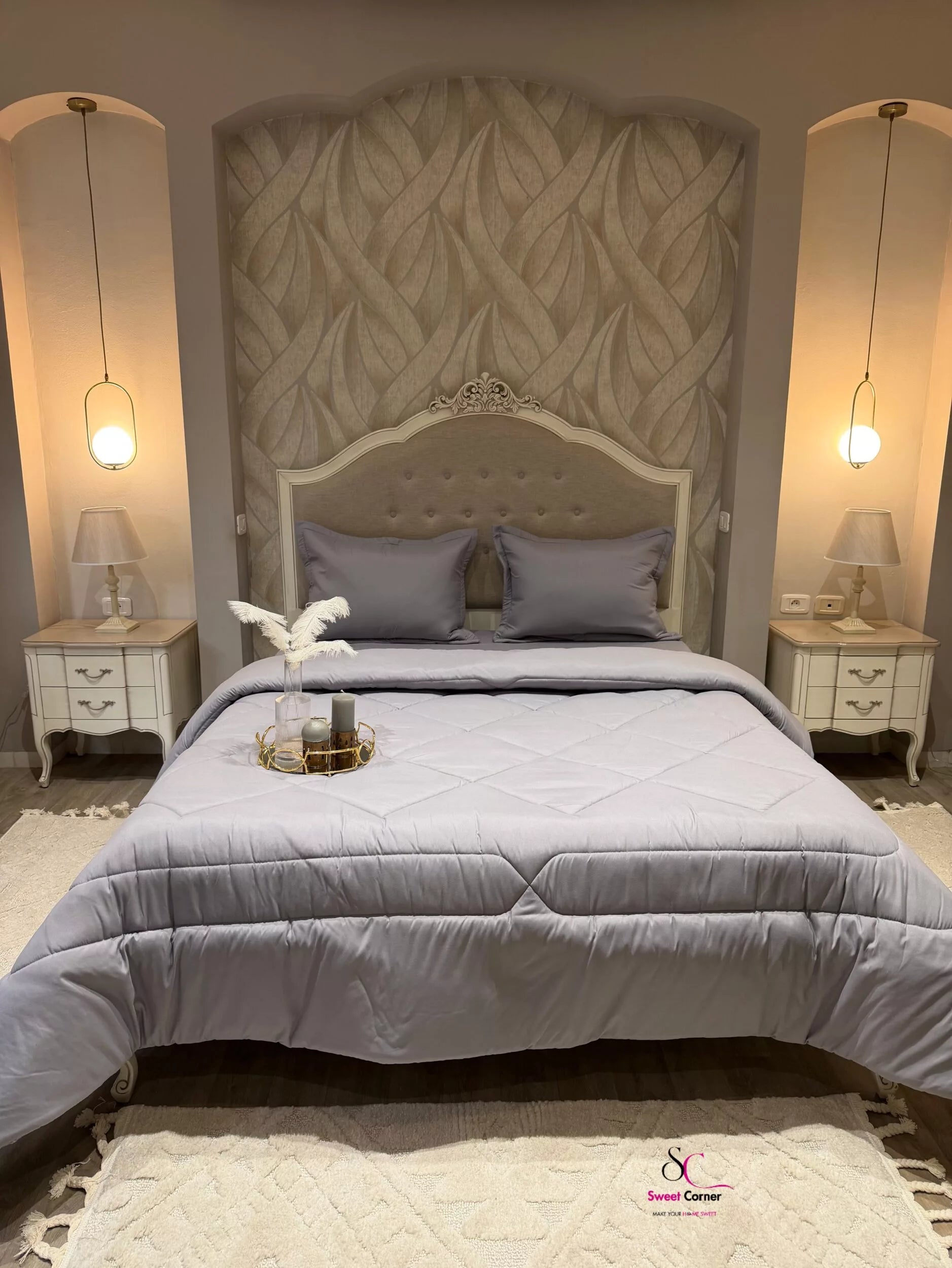 Couette en Polaire Gris (2 places)