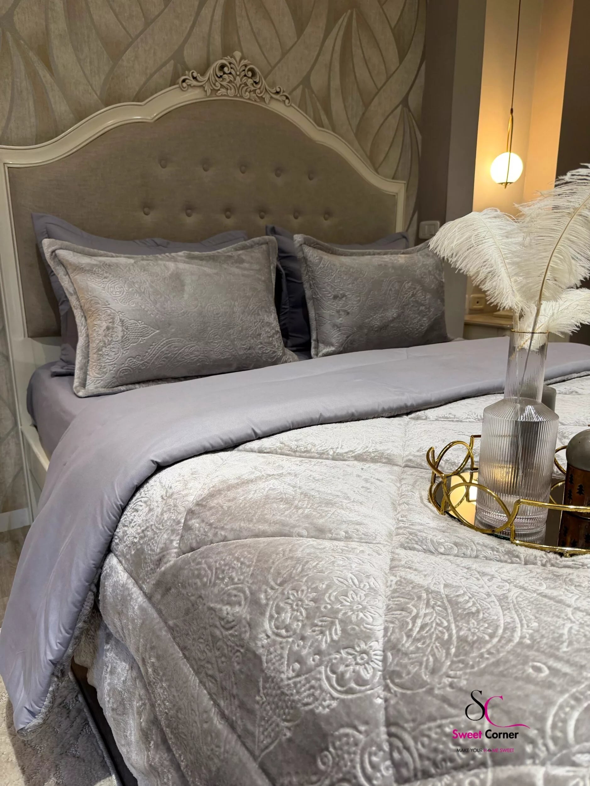 Couette en Polaire Gris (2 places)