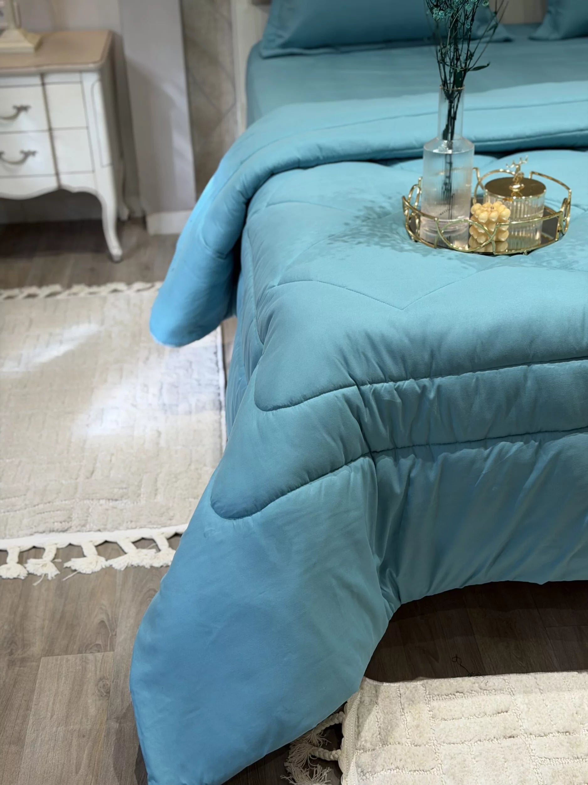 Couette en Polaire Turquoise