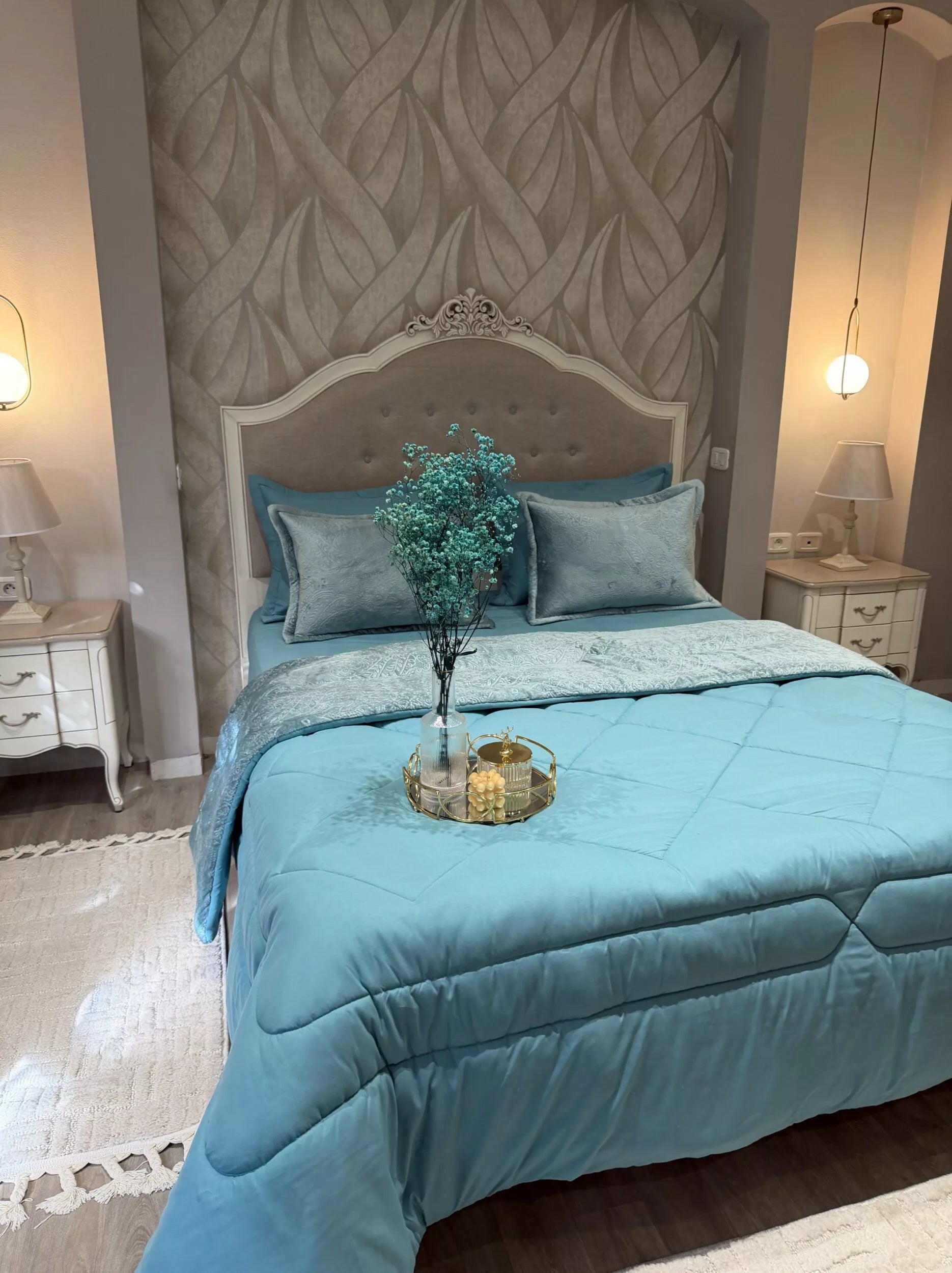 Couette en Polaire Turquoise