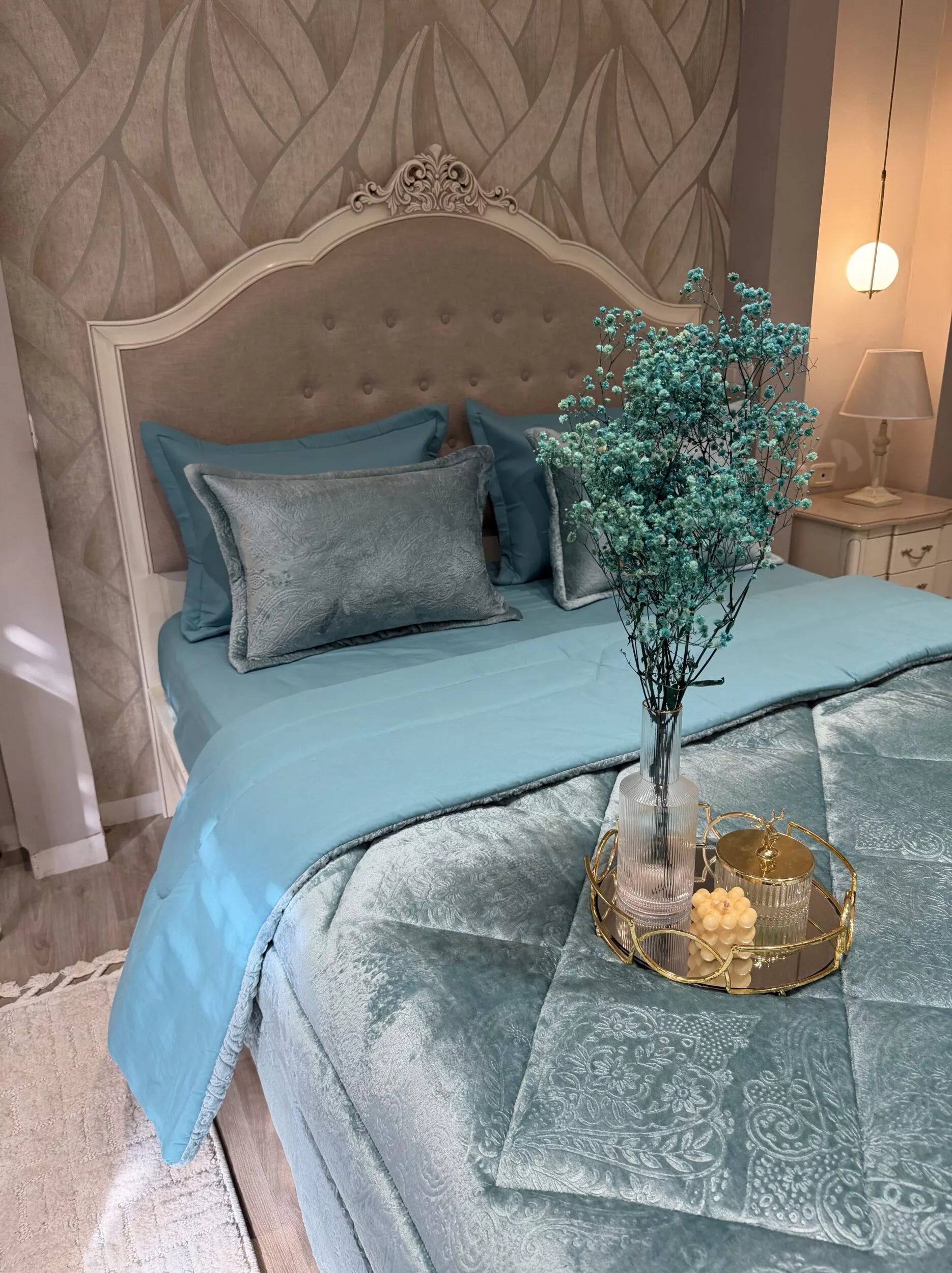 Couette en Polaire Turquoise