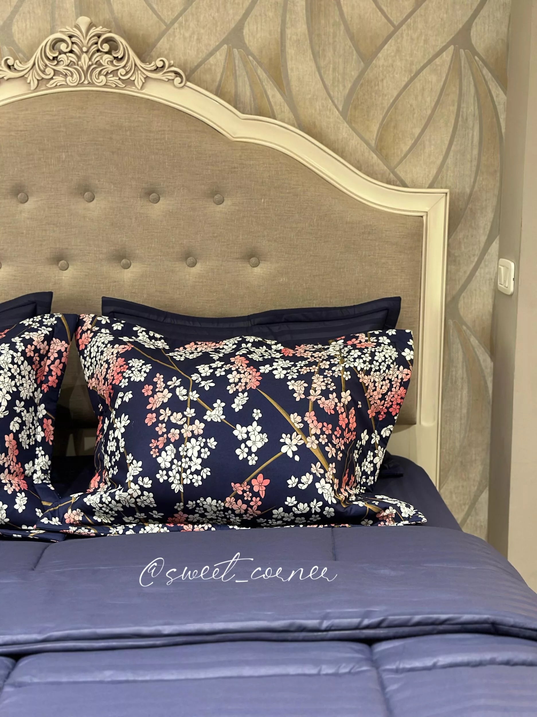 Couette King Size (BLEU FLORAL)