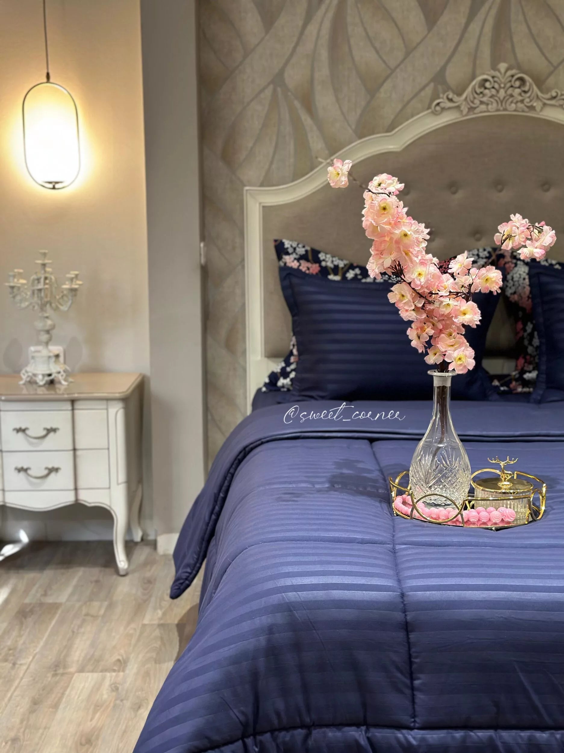 Couette King Size (BLEU FLORAL)