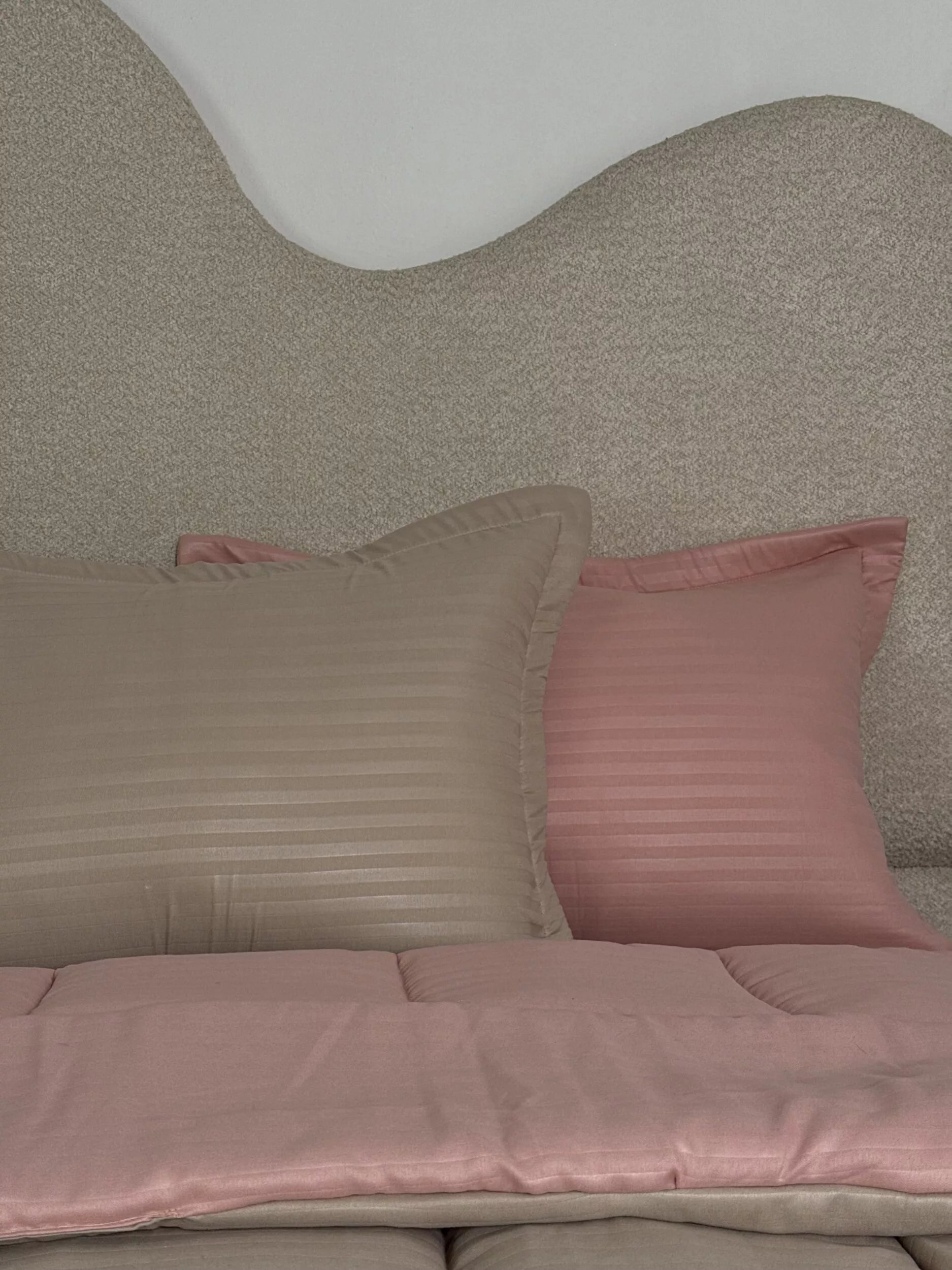 Couette Beige et Rose (Place et demi)