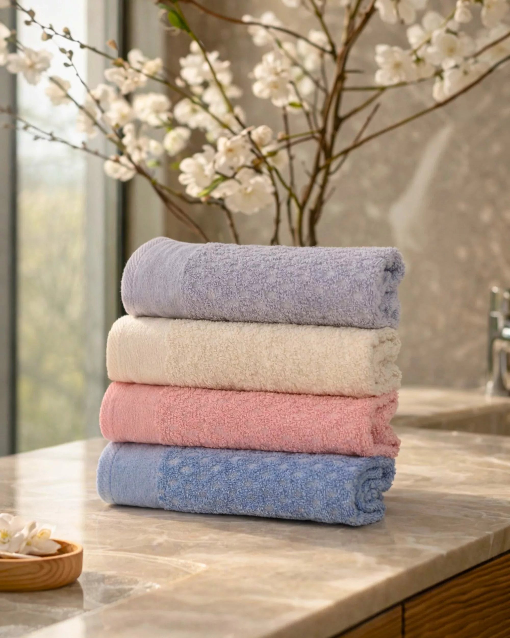 Lot de 4 Serviettes de Visage - H1