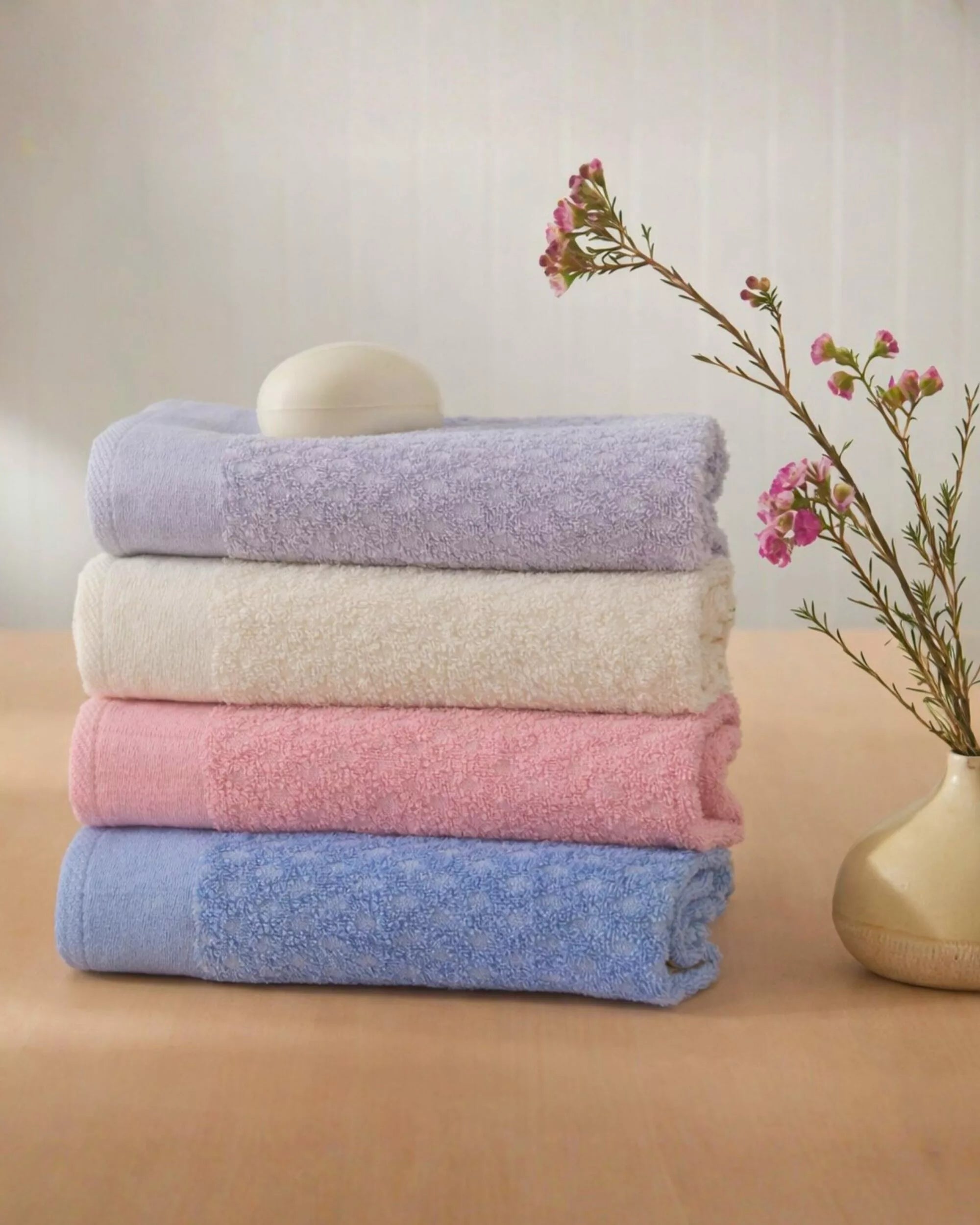 Lot de 4 Serviettes de Visage - H1