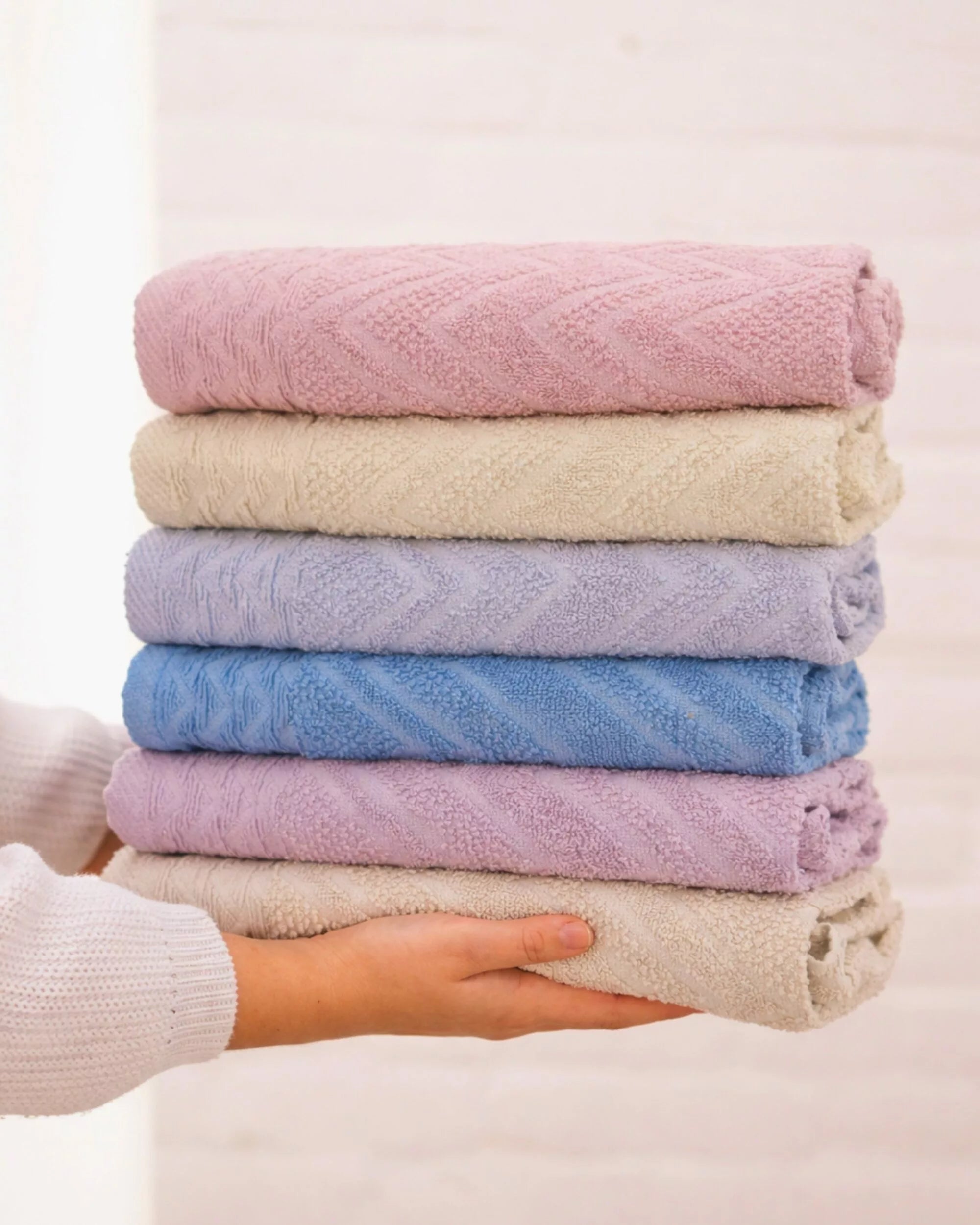 Lot de 6 Serviettes Visage - D1