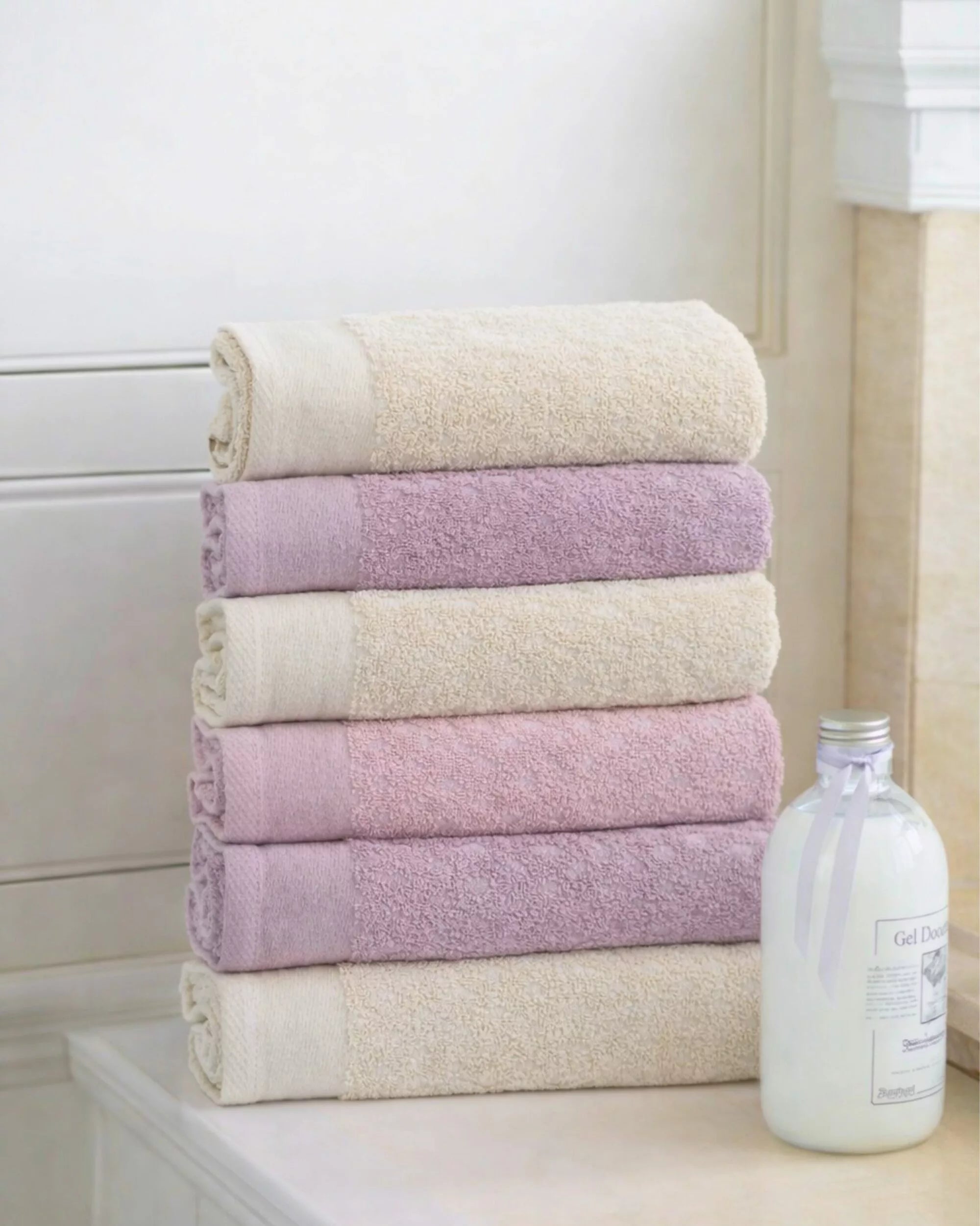 Lot de 6 serviettes visage D2