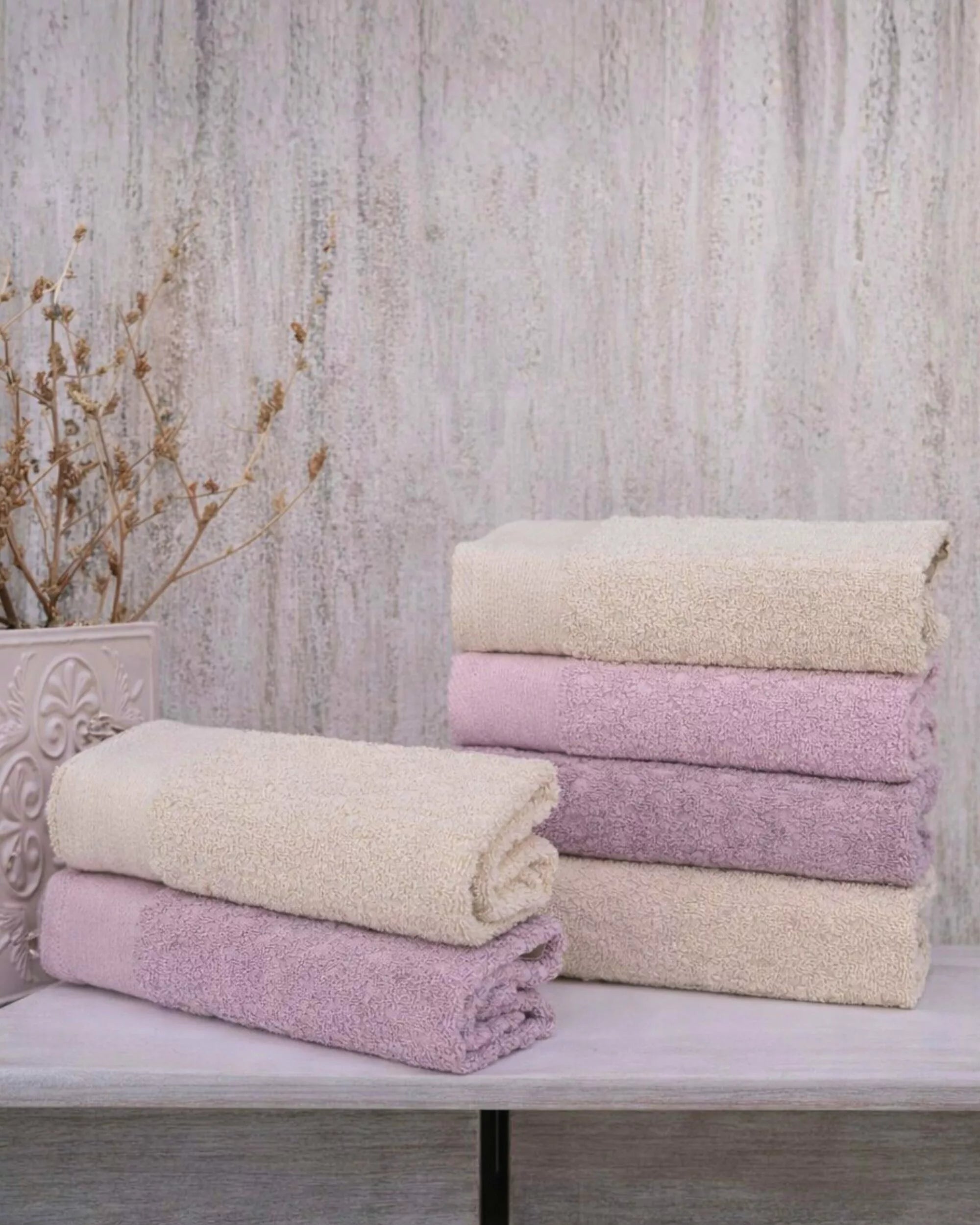 Lot de 6 serviettes visage D2