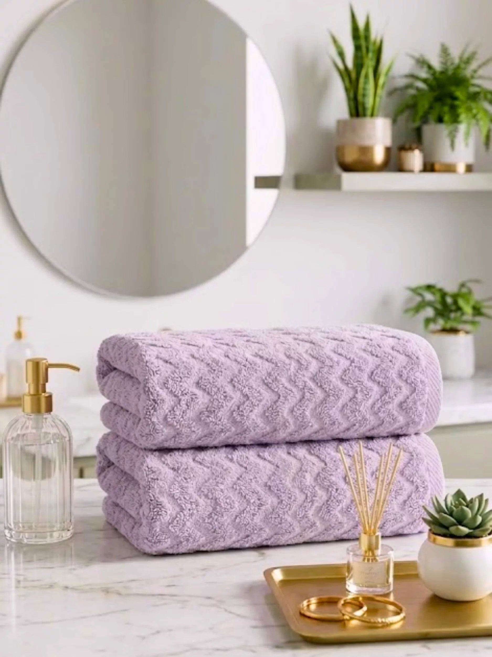 Lot de Serviettes de Douche (2 pièces) - Plusieurs Couleurs