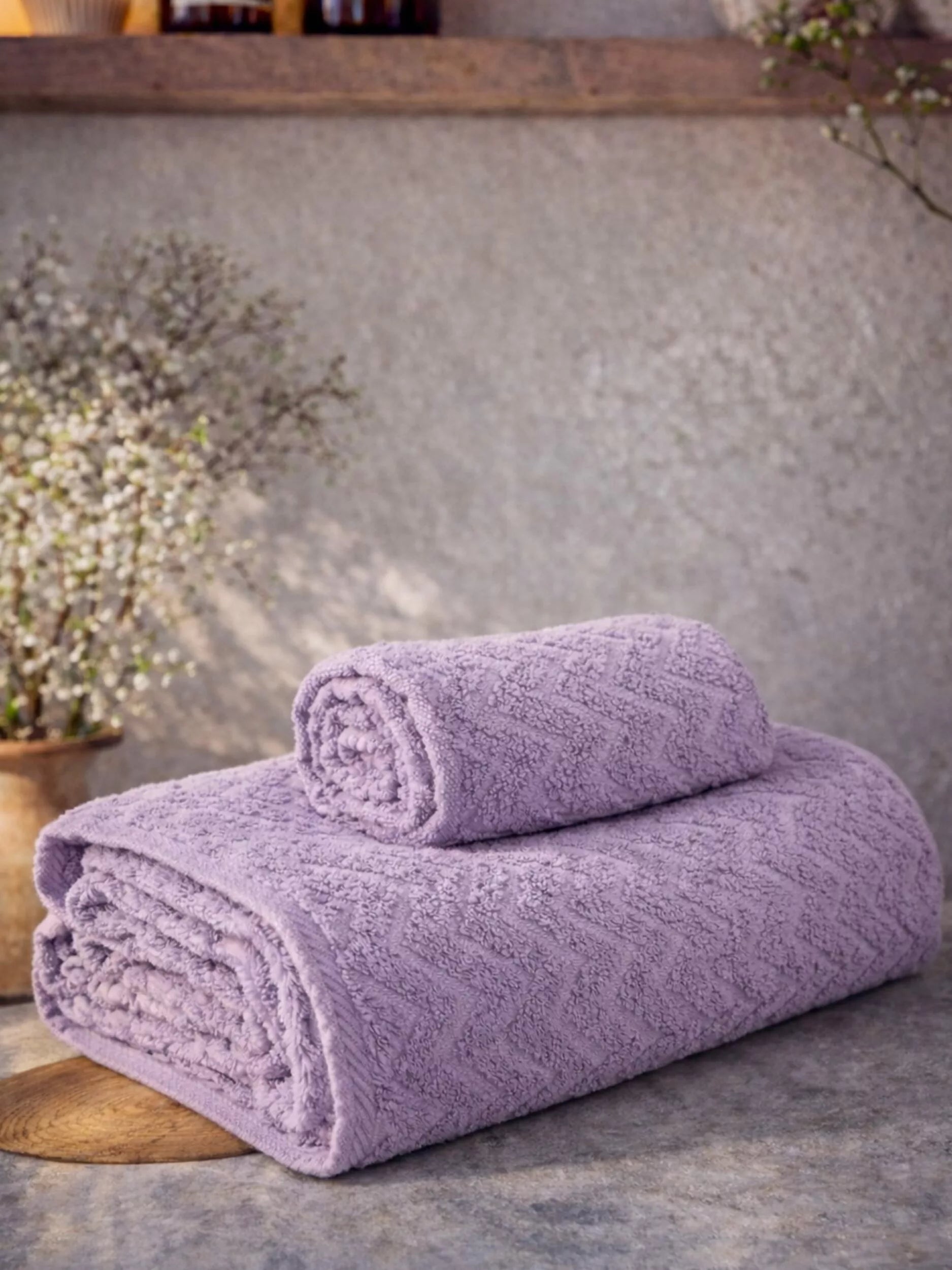Lot de Serviettes de Douche (2 pièces) - Plusieurs Couleurs