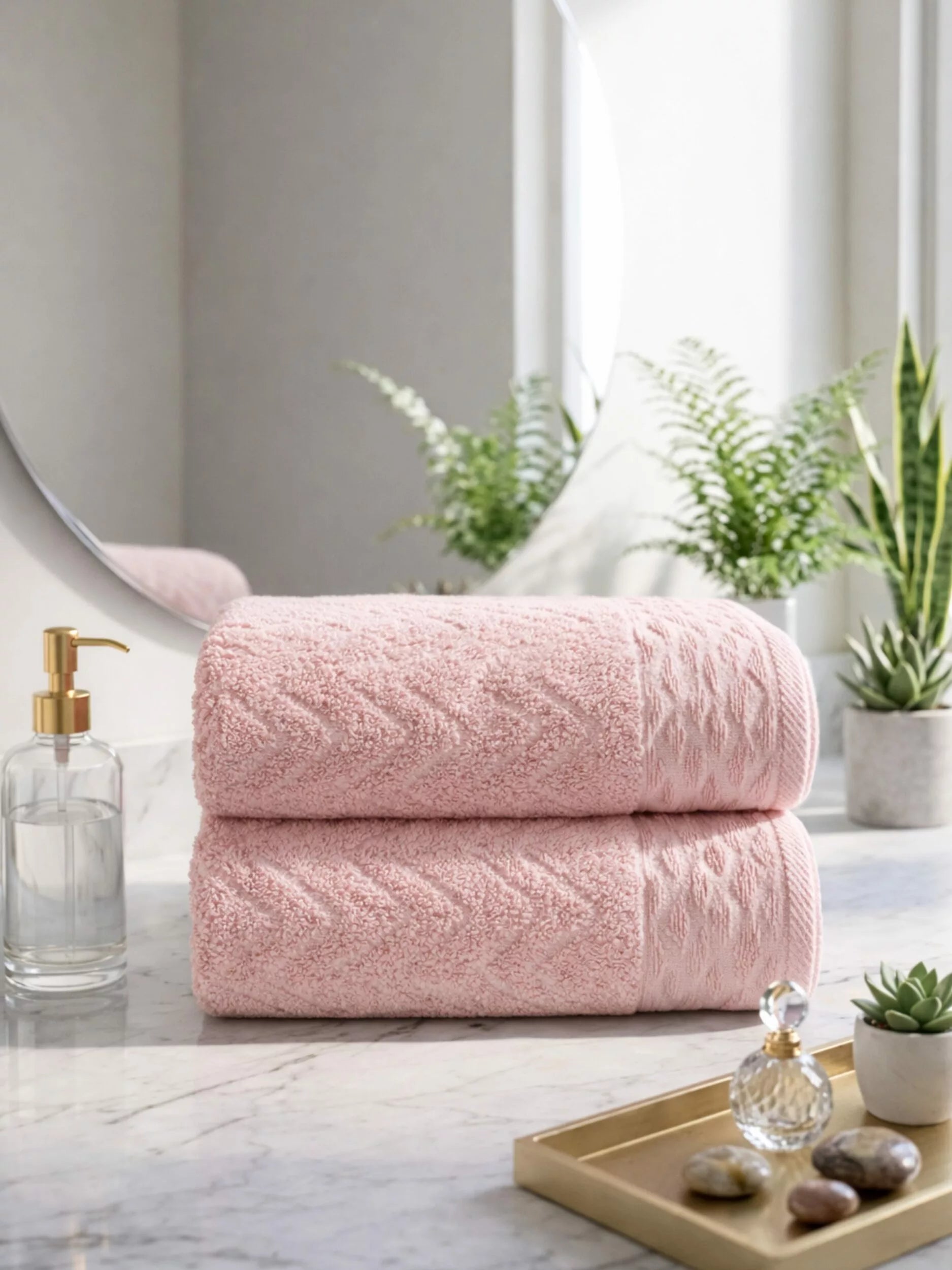 Lot de Serviettes de Douche (2 pièces) - Plusieurs Couleurs