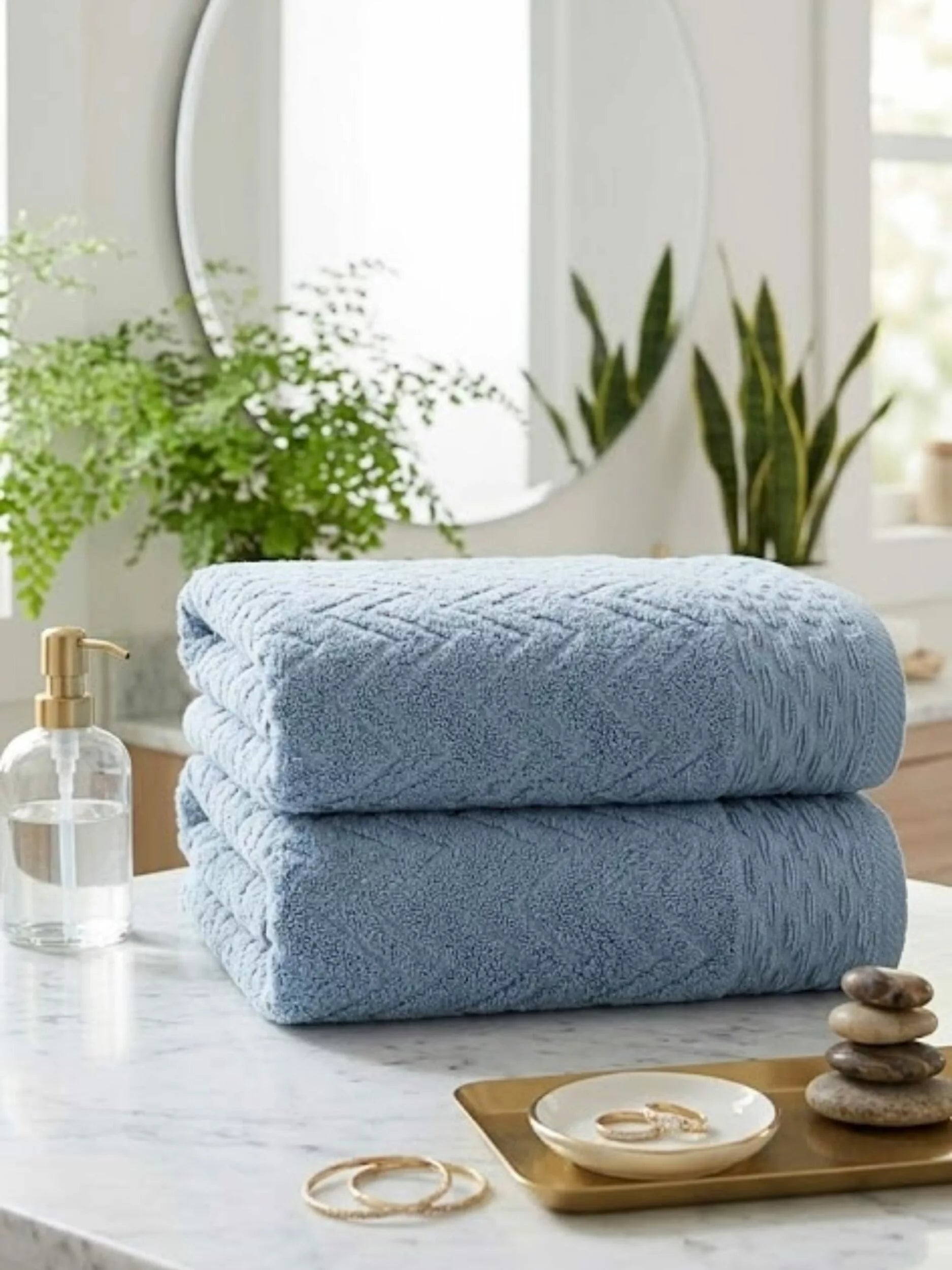 Lot de Serviettes de Douche (2 pièces) - Plusieurs Couleurs
