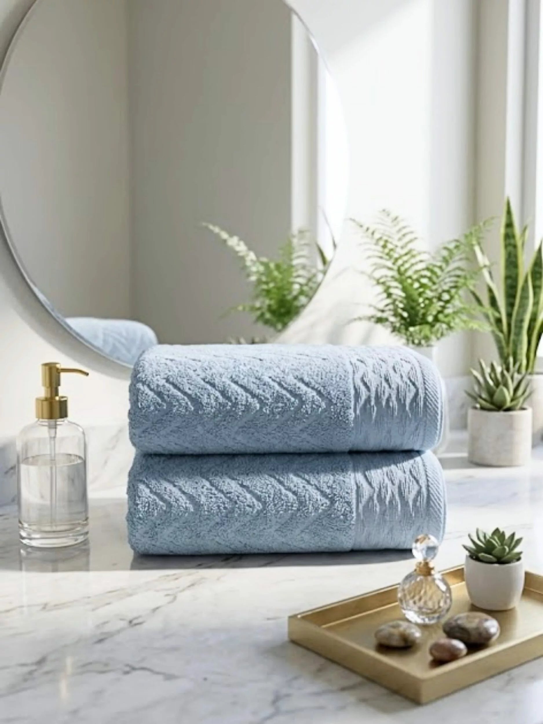 Lot de Serviettes de Douche (2 pièces) - Plusieurs Couleurs