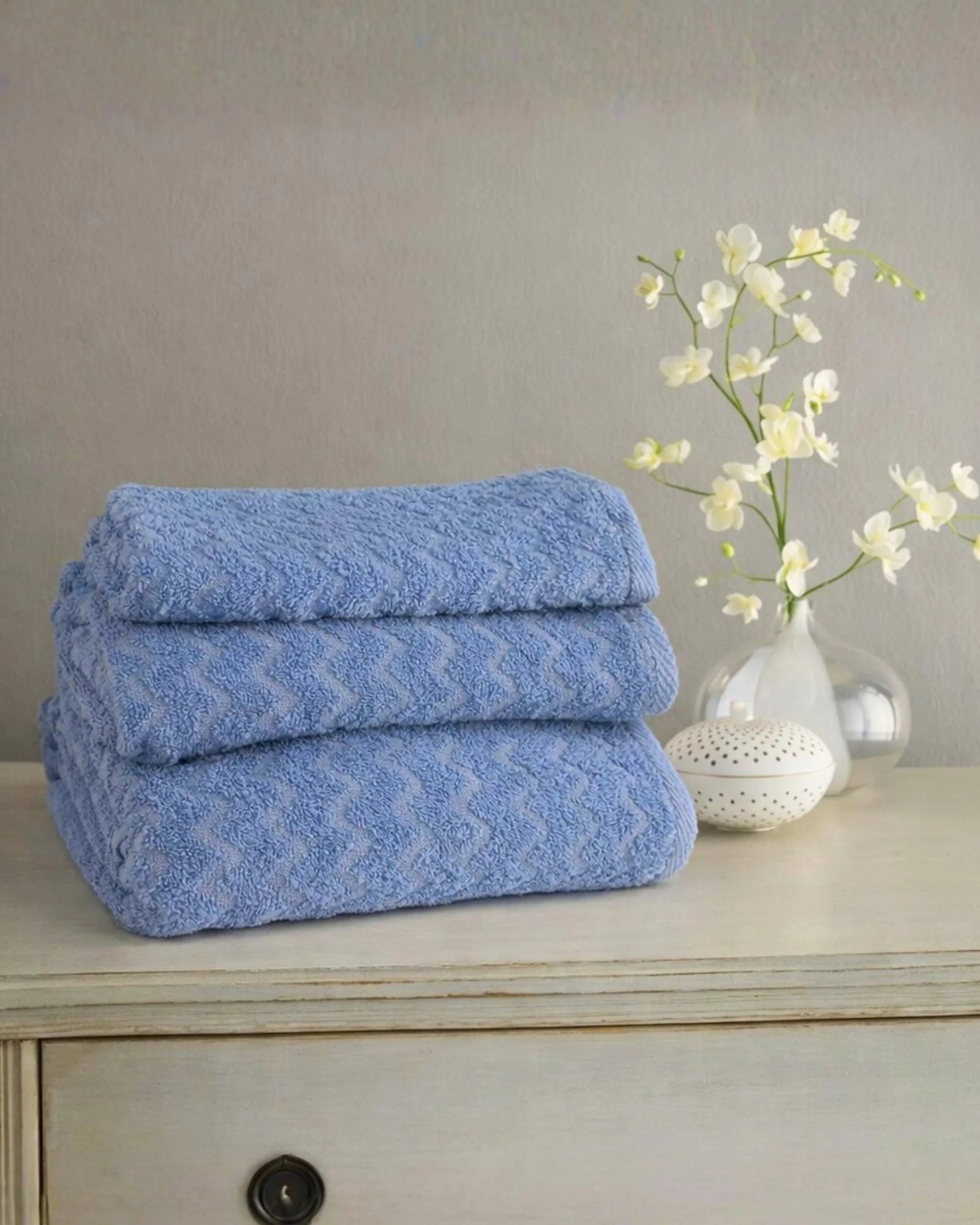 Lot de Serviettes de Douche (3 pièces) - Bleu