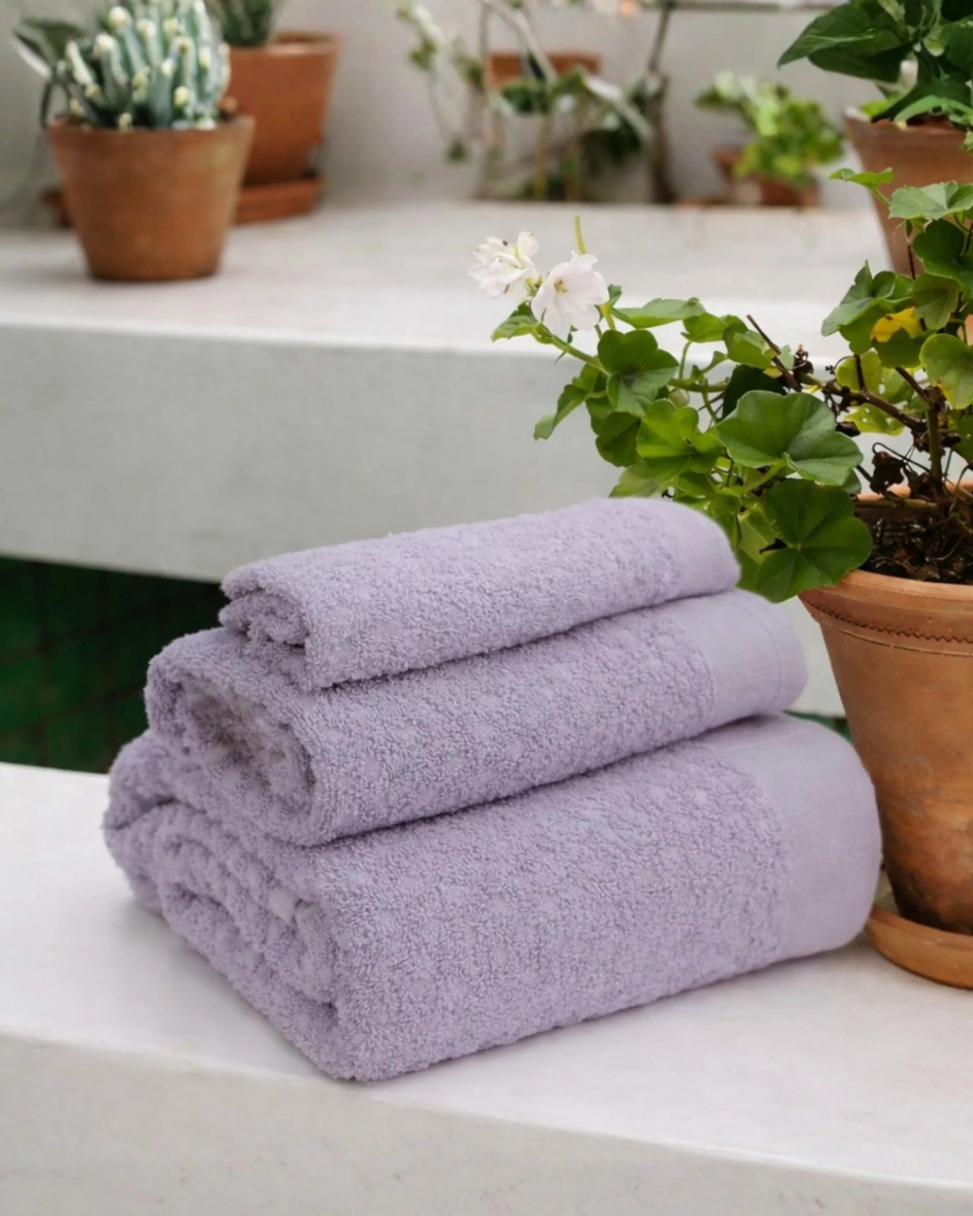 Lot de Serviettes de Douche (3 pièces) - Violet