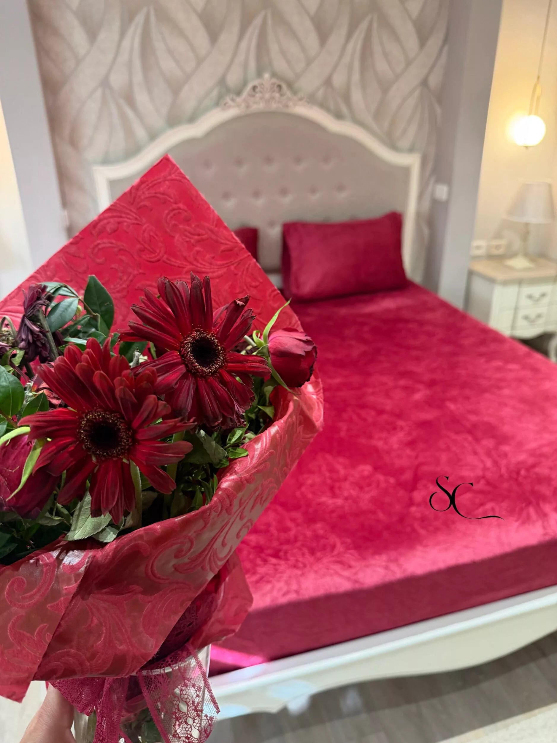 Pack Polaire Baroque Rouge (3 Pièces)