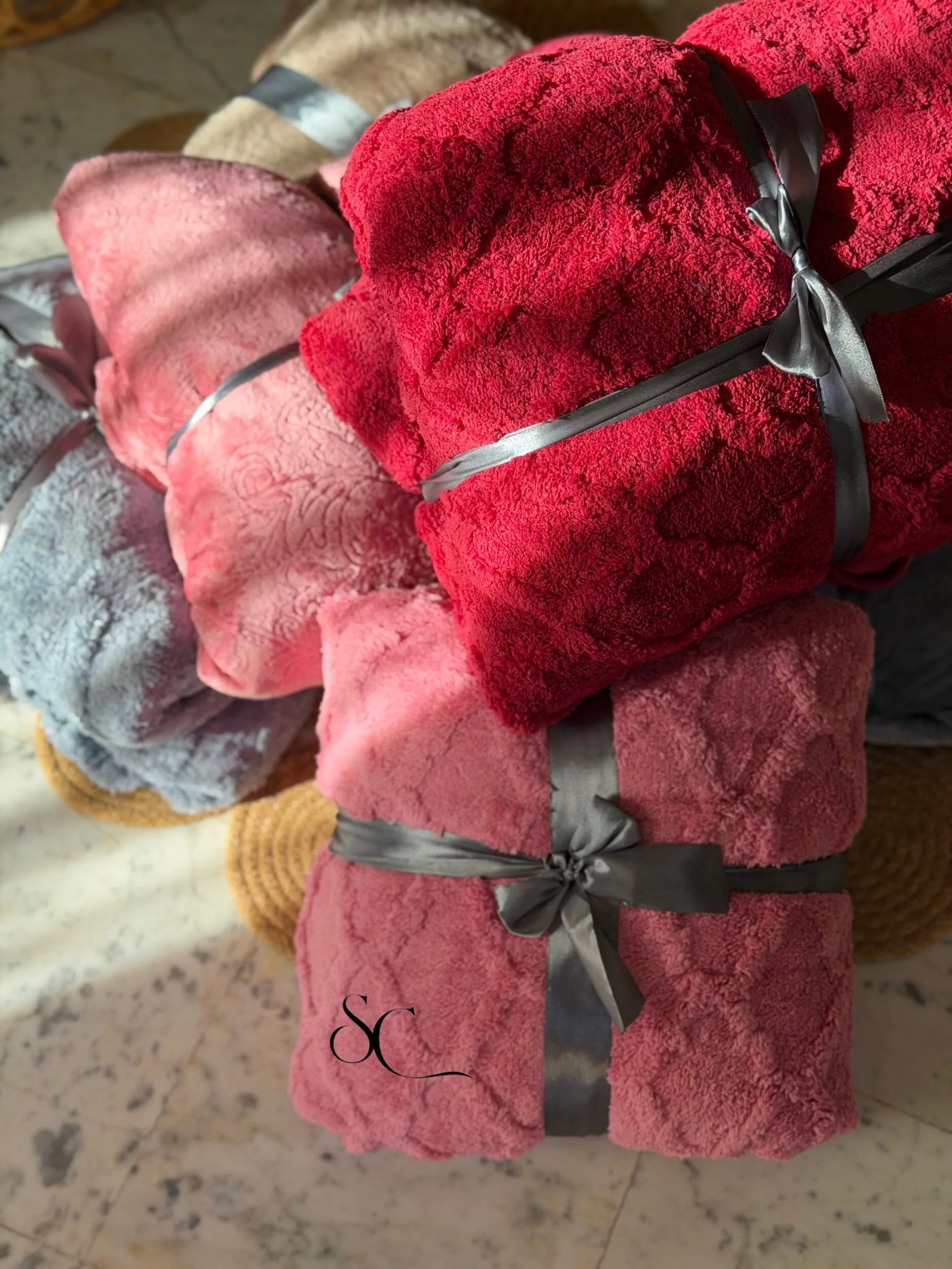 Pack Polaire Baroque Rouge (3 Pièces)