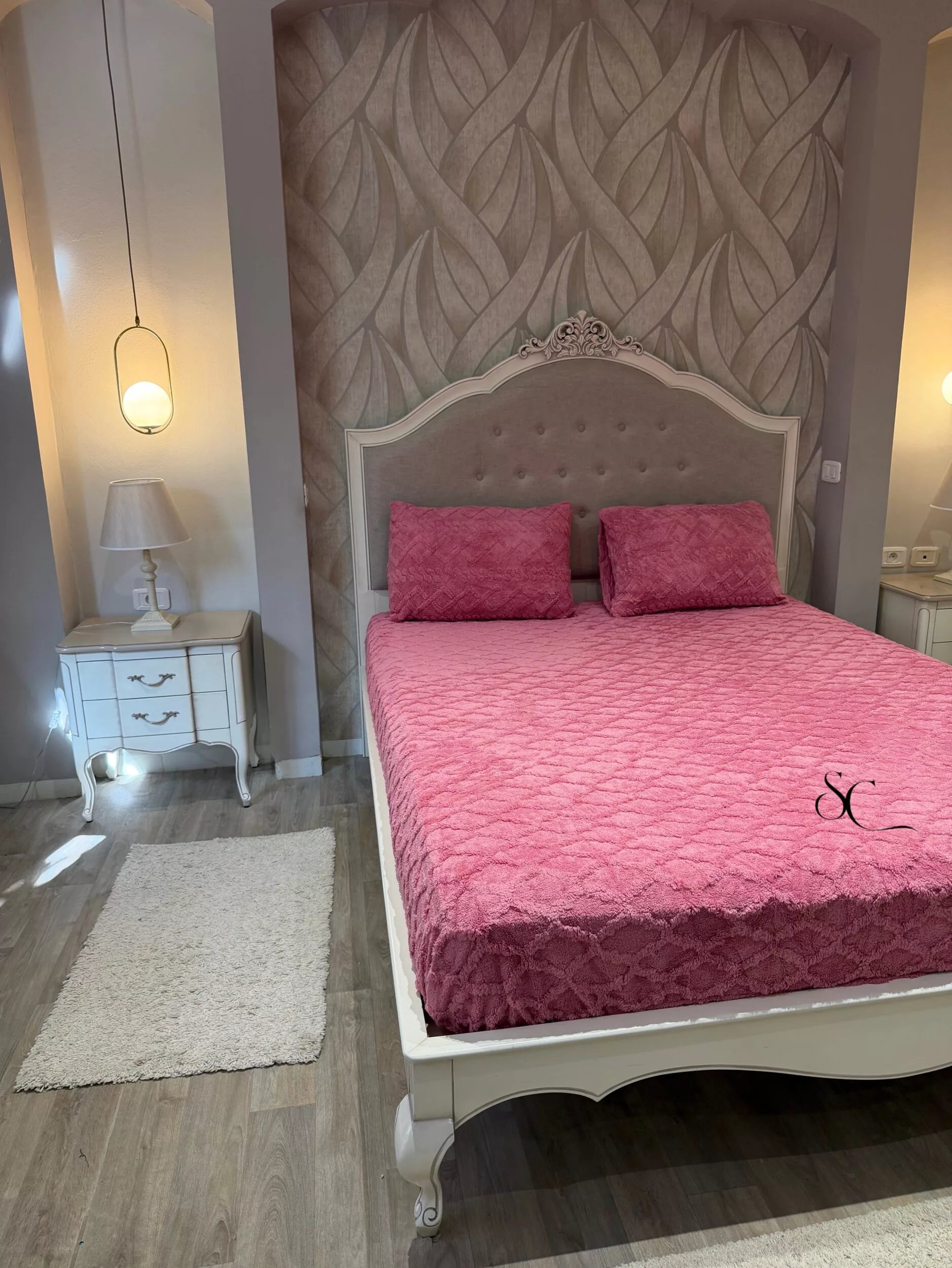 Pack Polaire Losange Rose (3 Pièces)