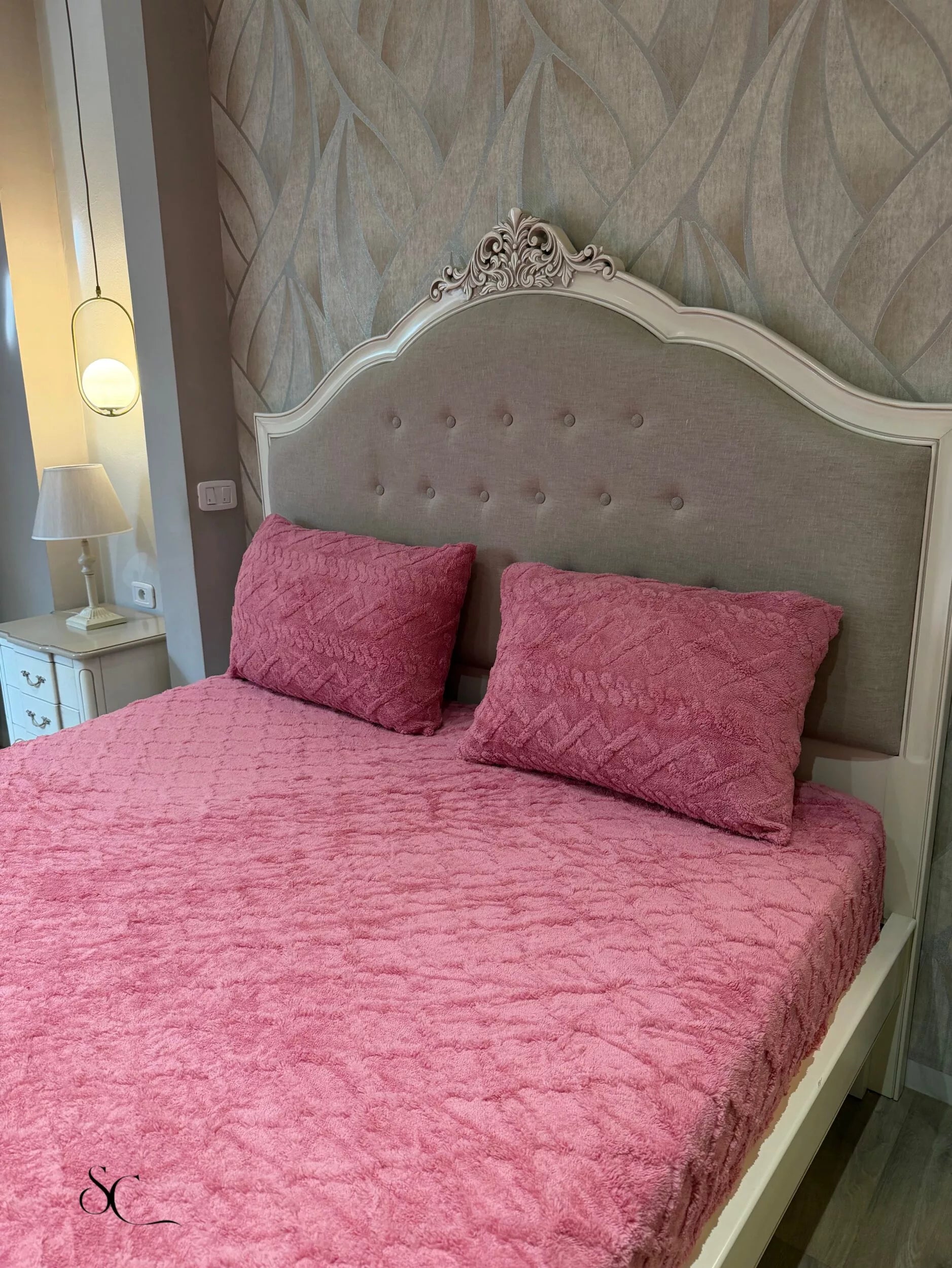 Pack Polaire Losange Rose (3 Pièces)
