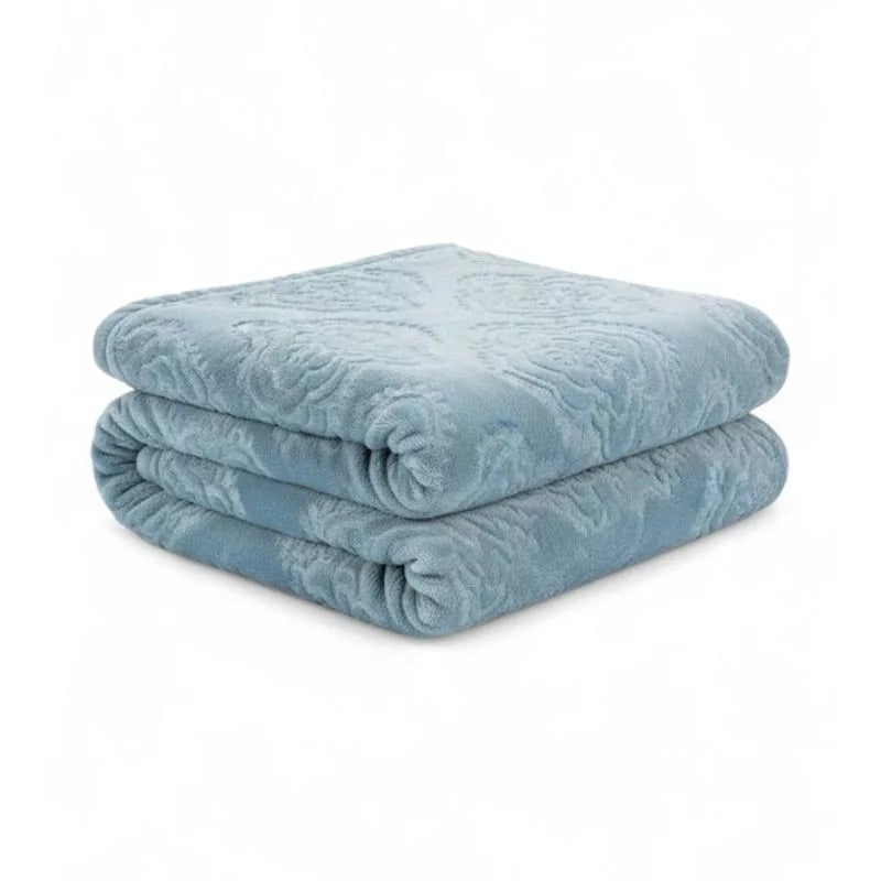 Plaid Baroque Bleu Ciel