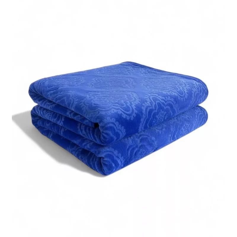 Plaid Baroque Bleu Foncé