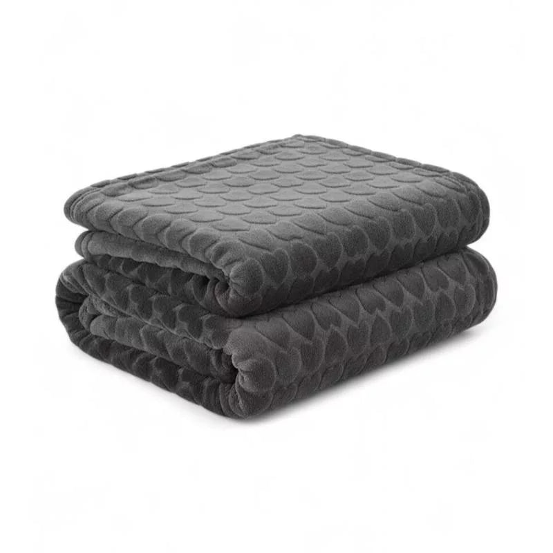 Plaid Coeur Gris