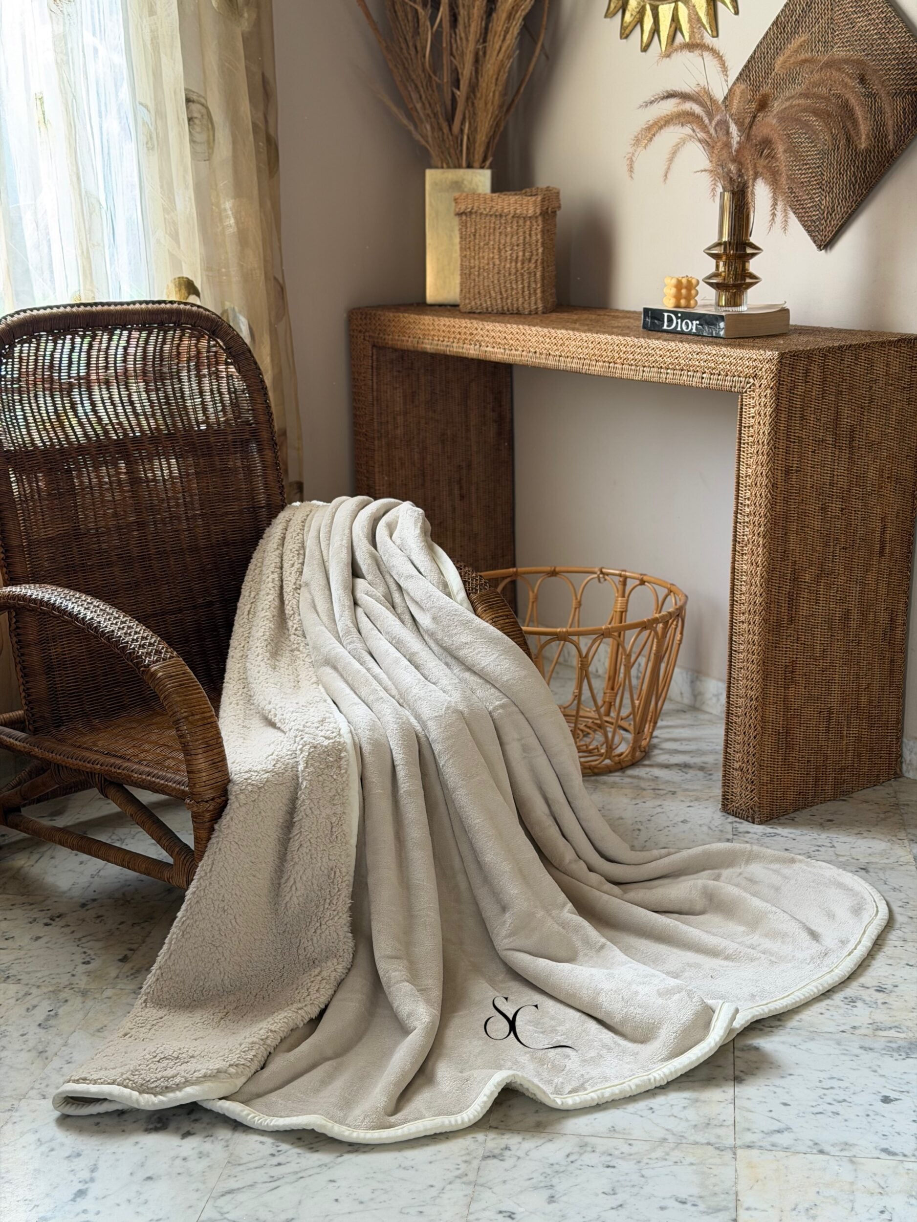 Plaid Crème Aloucha