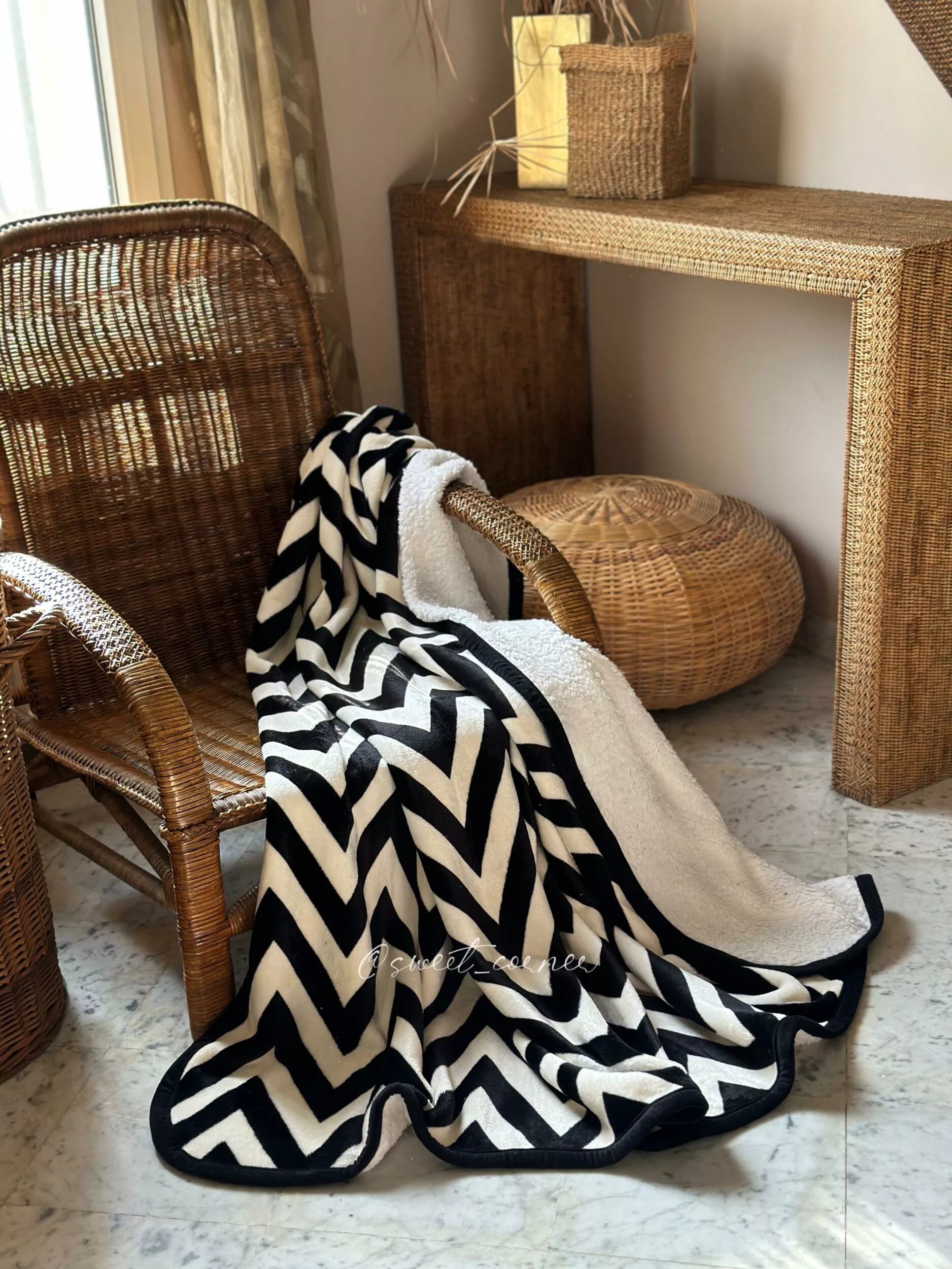 Plaid Noir et Blanc