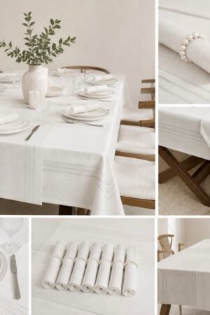 Ensemble de Table 8 Personnes " Blanc " , 18 pièces