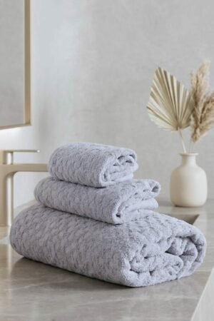 Lot de serviettes de douche GRIS 3 pcs