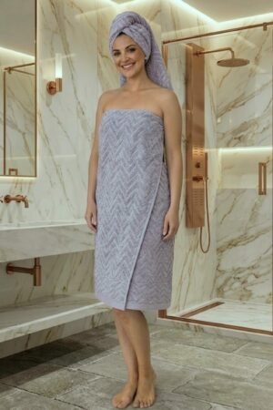 Lot de serviettes de douche GRIS 2 pcs