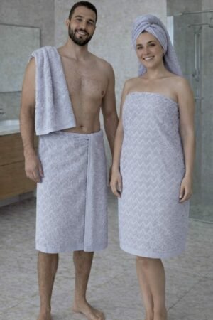 Lot de serviettes de douche GRIS 2 pcs
